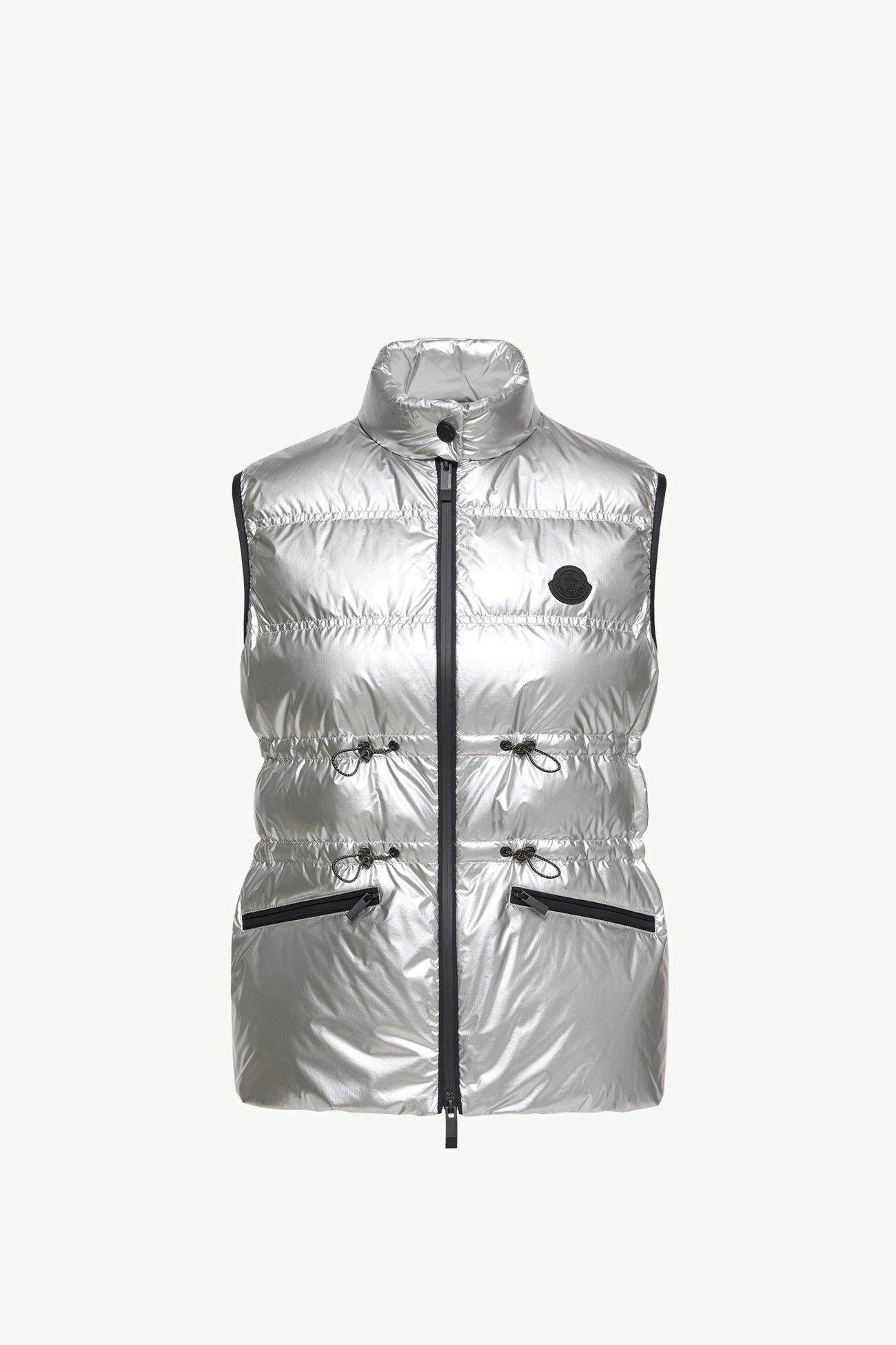 Gilet imbottito in piuma Pin Donna Argento Moncler 2