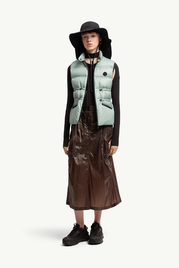 Pin Down Gilet Women Aqua Green Moncler 0