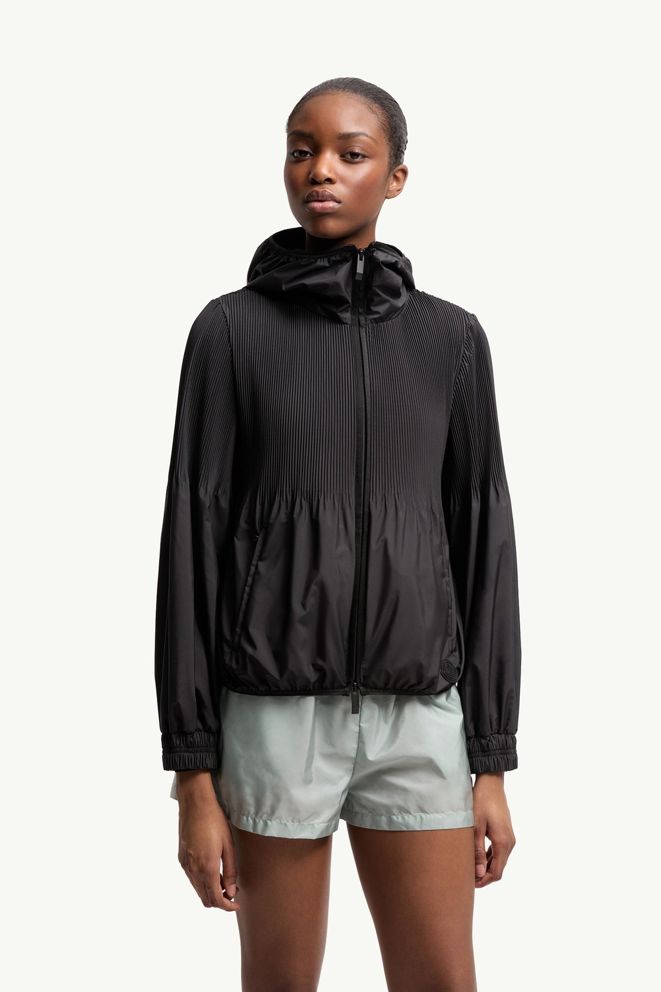 Veste plissée à capuche Anemone Femmes Noir Moncler 3