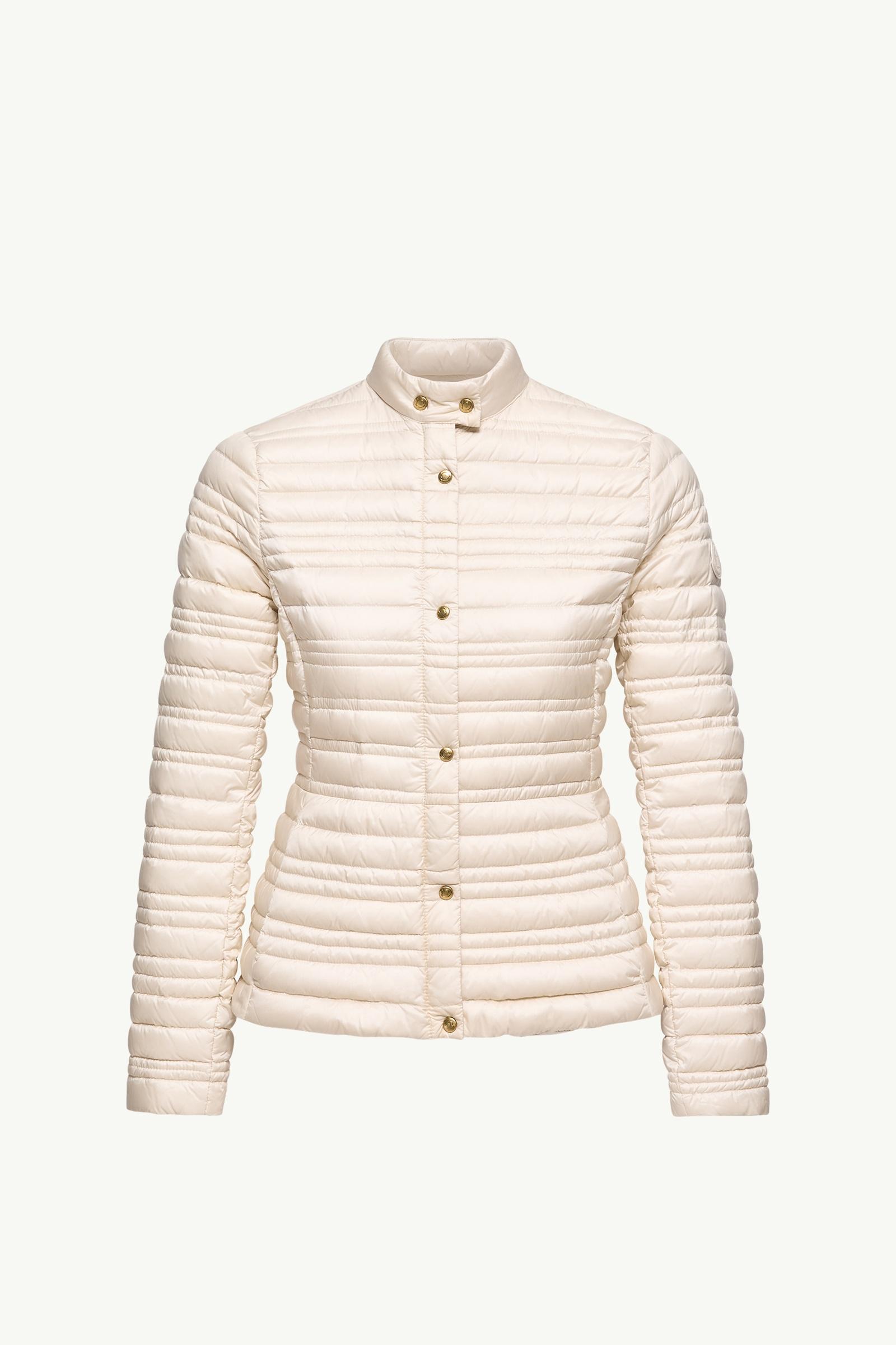 Giacca biker Catairee con trapuntatura a righe e imbottitura Donna Beige Chiaro Moncler, 1 of 0