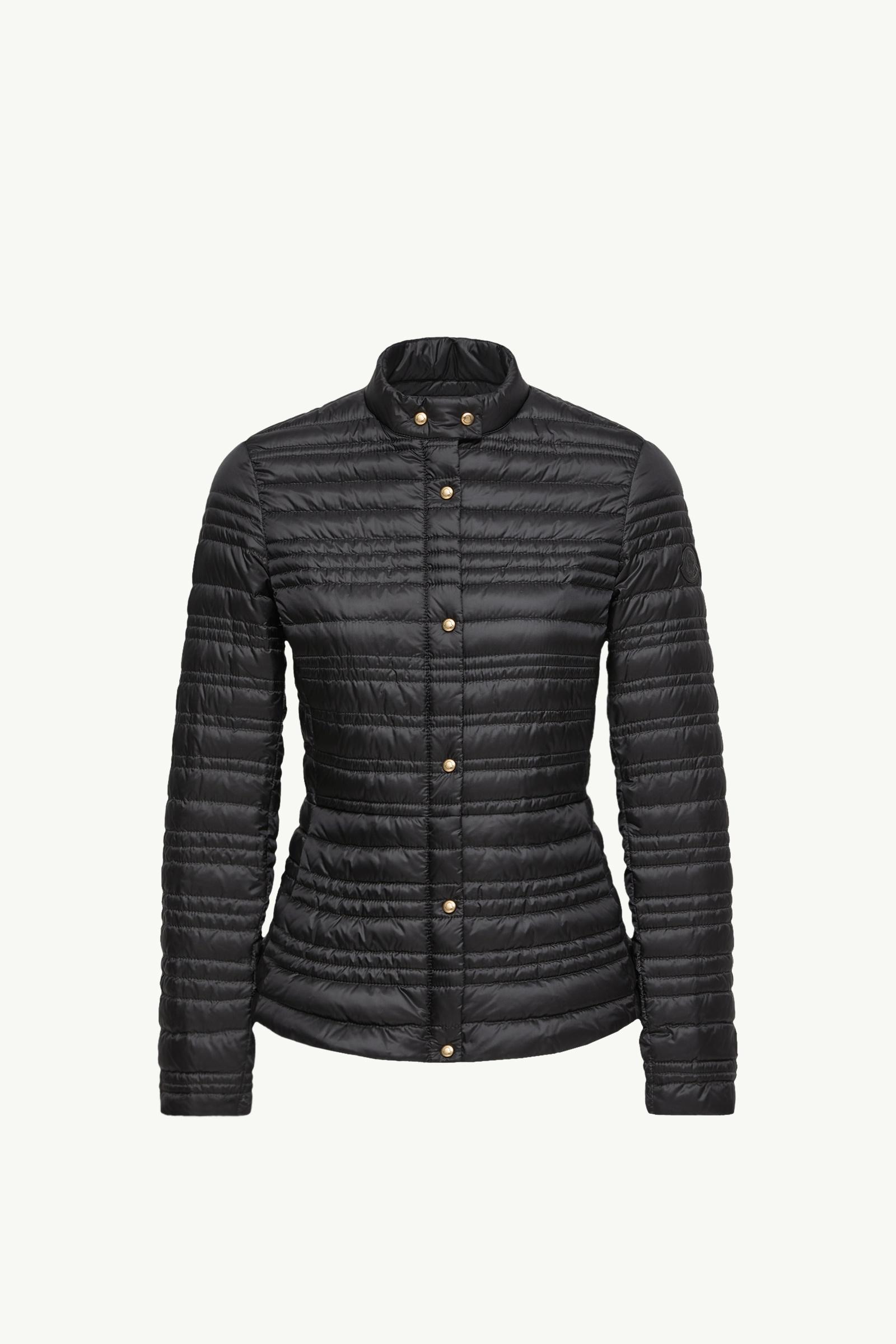 Giacca biker Catairee con trapuntatura a righe e imbottitura Donna Nero Moncler, 1 of 0