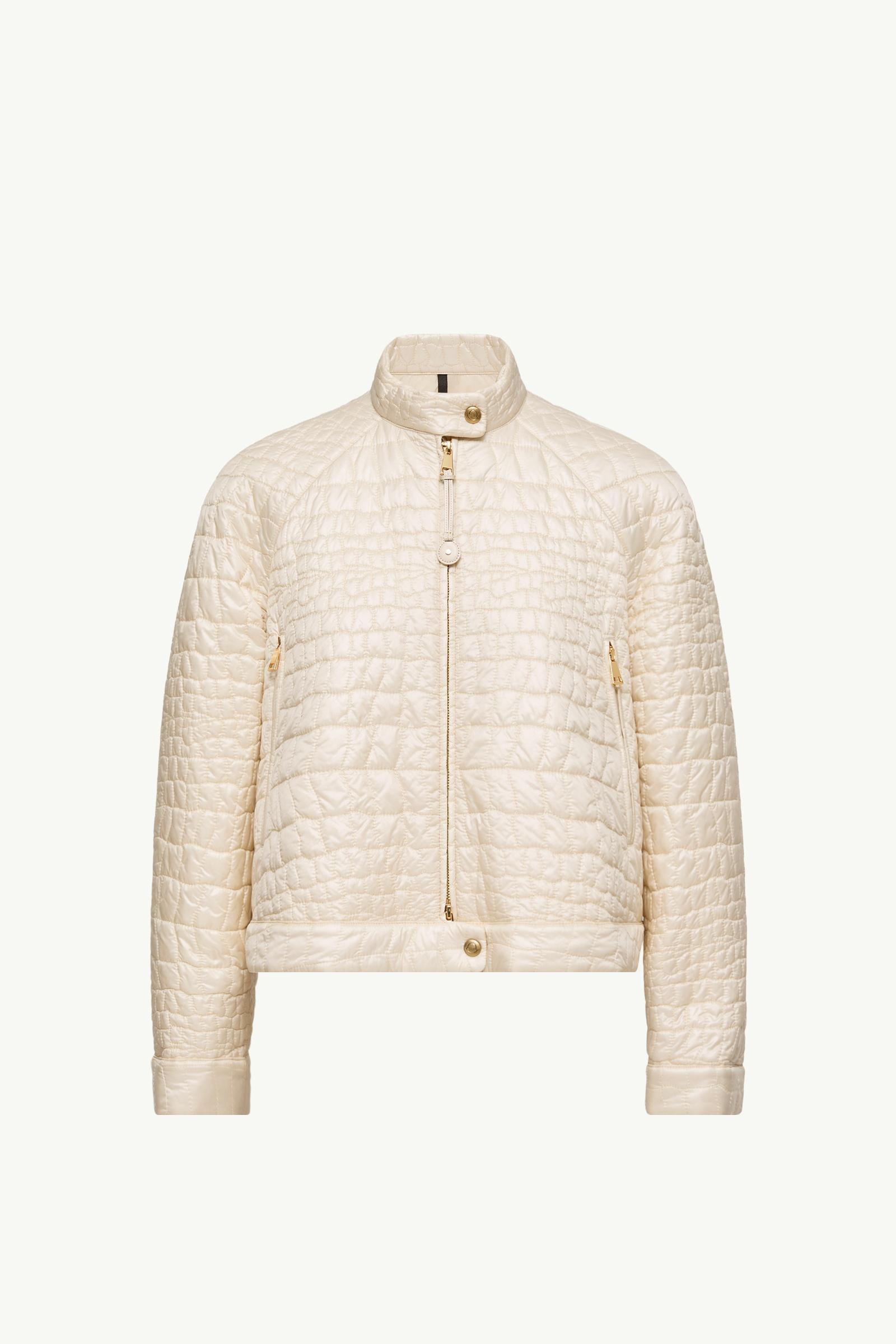 Piumino corto Aubrieta con trapuntatura geometrica Donna Beige Chiaro Moncler, 1 of 0