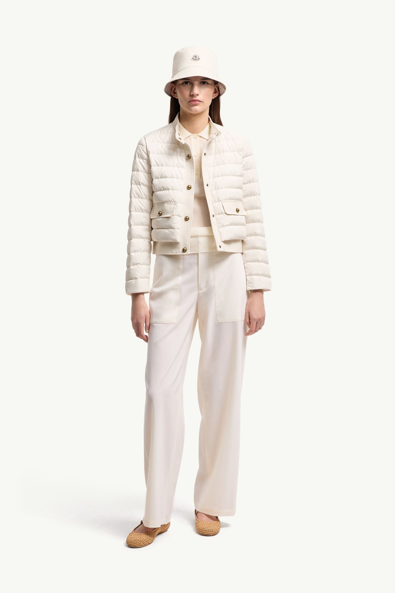 Juju ショートダウンジャケット レディース ホワイト Moncler 0