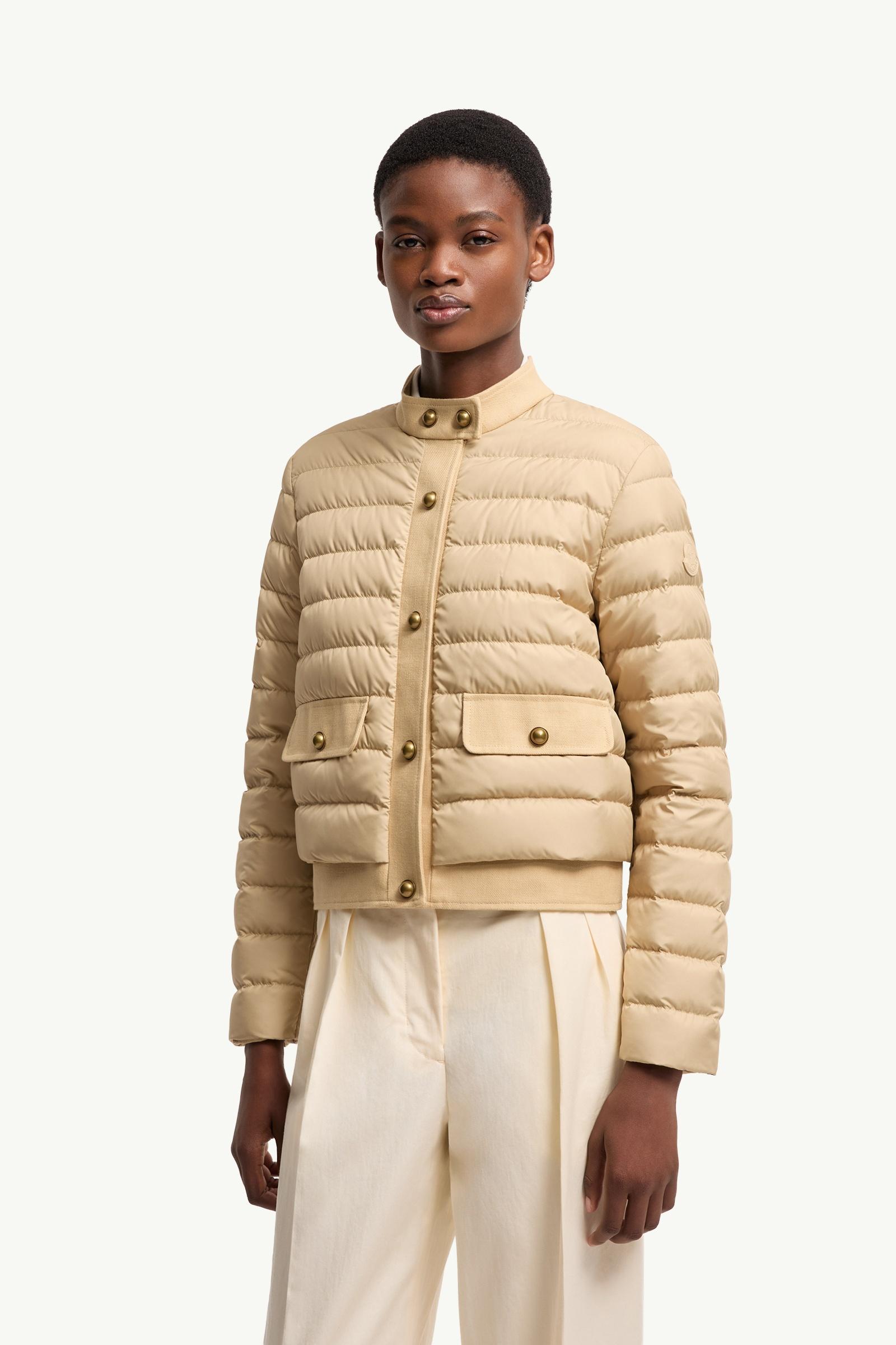 Beige Juju Cotton & Linen-Trimmed Short Down Jacket - Short Down