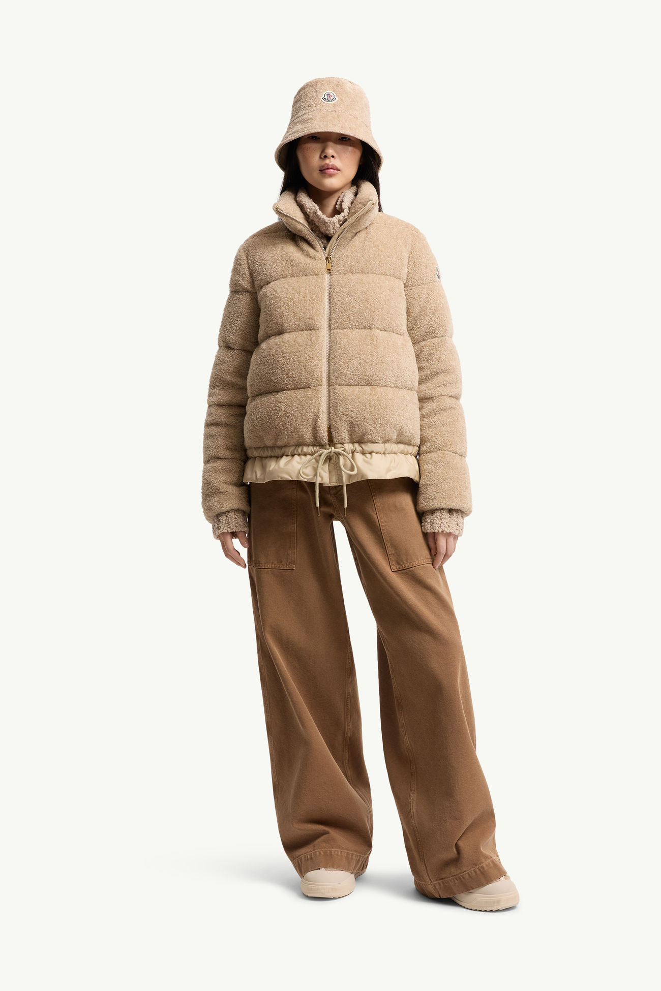 Cedre泰迪布短身羽絨外套 女士 淺米色 Moncler 0