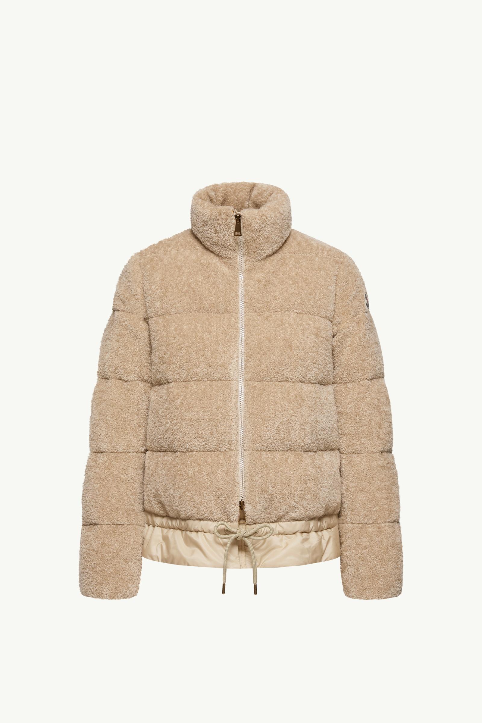 Light Beige Cedre Teddy Short Down Jacket - Short Down Jackets for