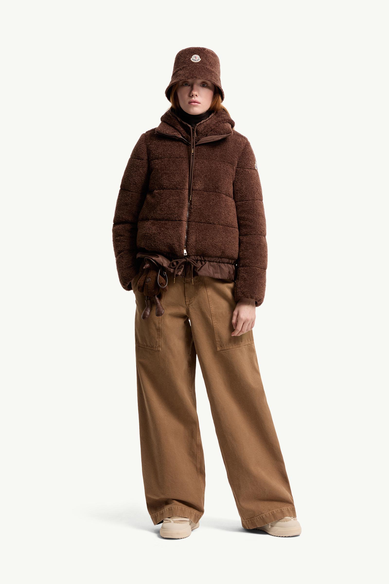 Brown Cedre Teddy Short Down Jacket - Short Down Jackets for Women