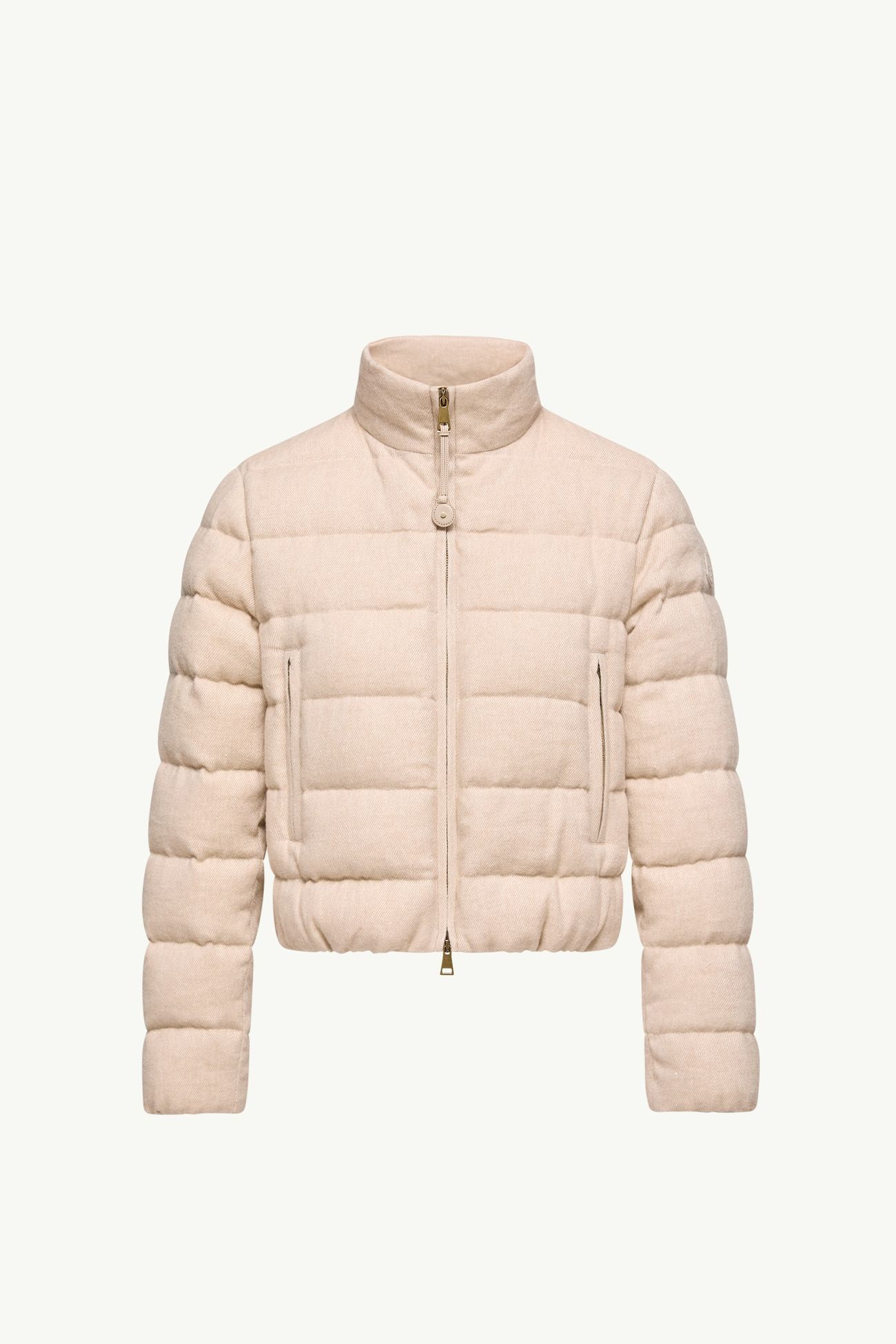 Plumífero corto de cachemira y lino Agastache Mujer Beige Claro Moncler 2