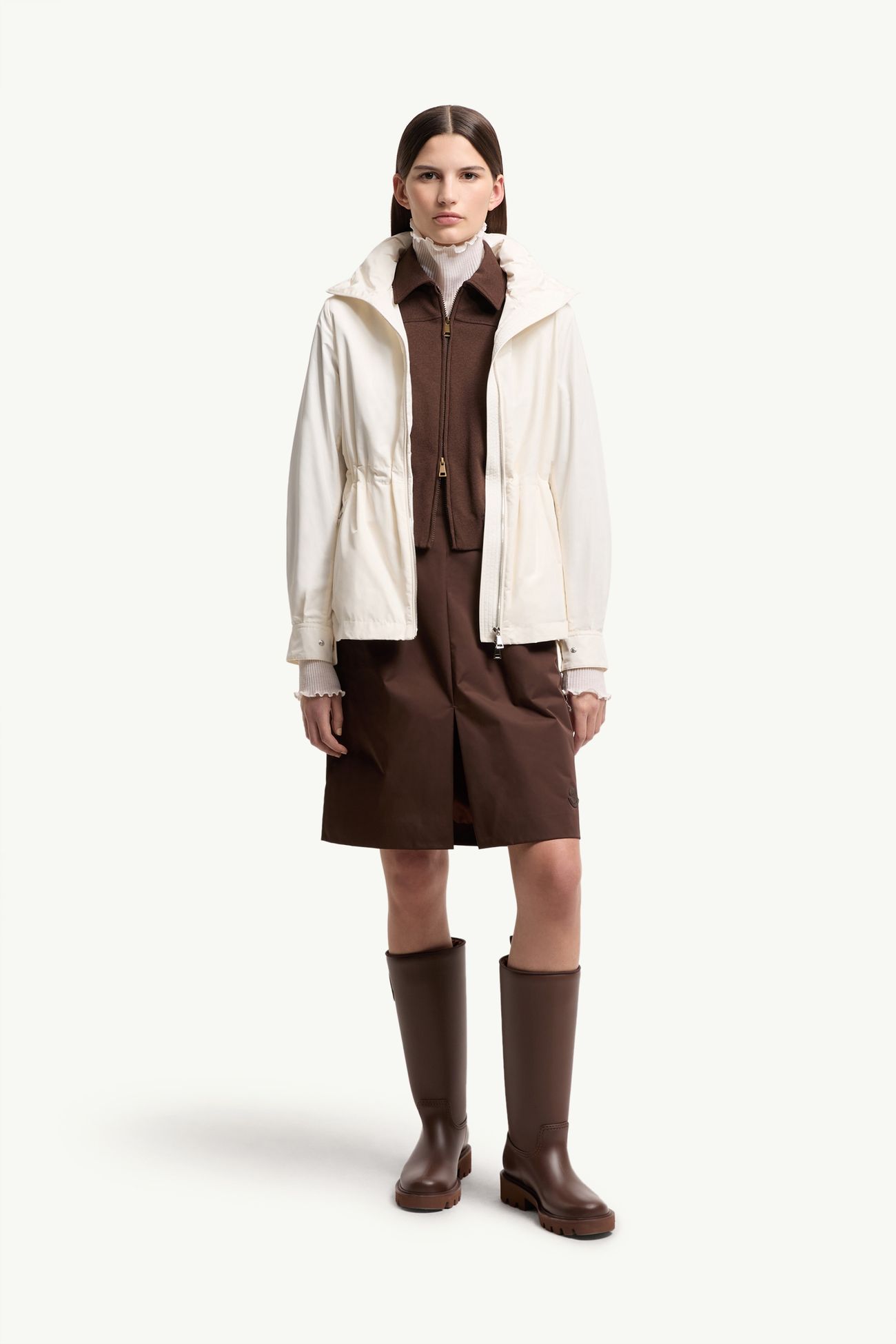 Parka courte à capuche Enette Femmes Blanc Moncler 0