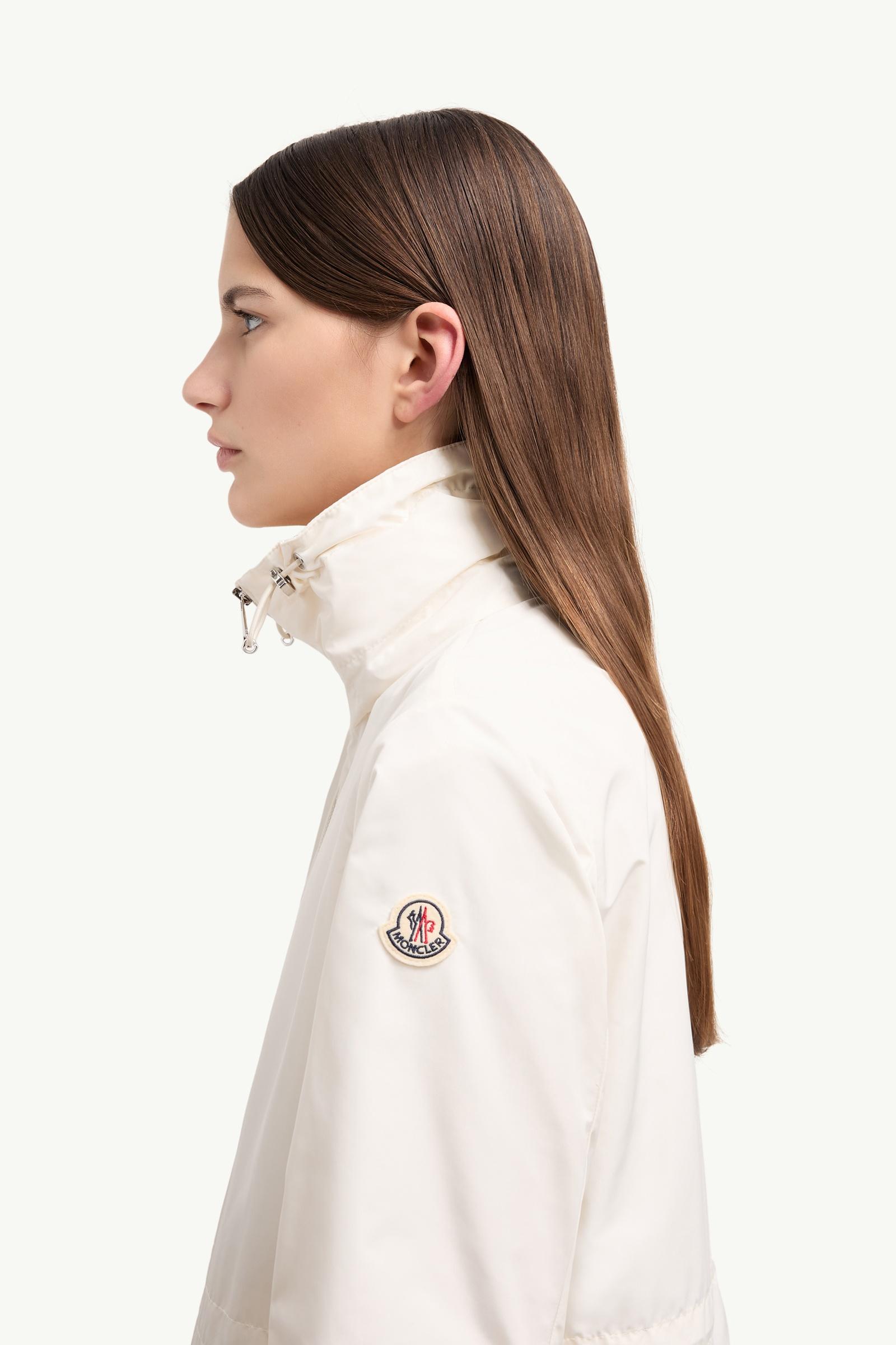 White Enette Hooded Short Parka - Windbreakers & Raincoats for