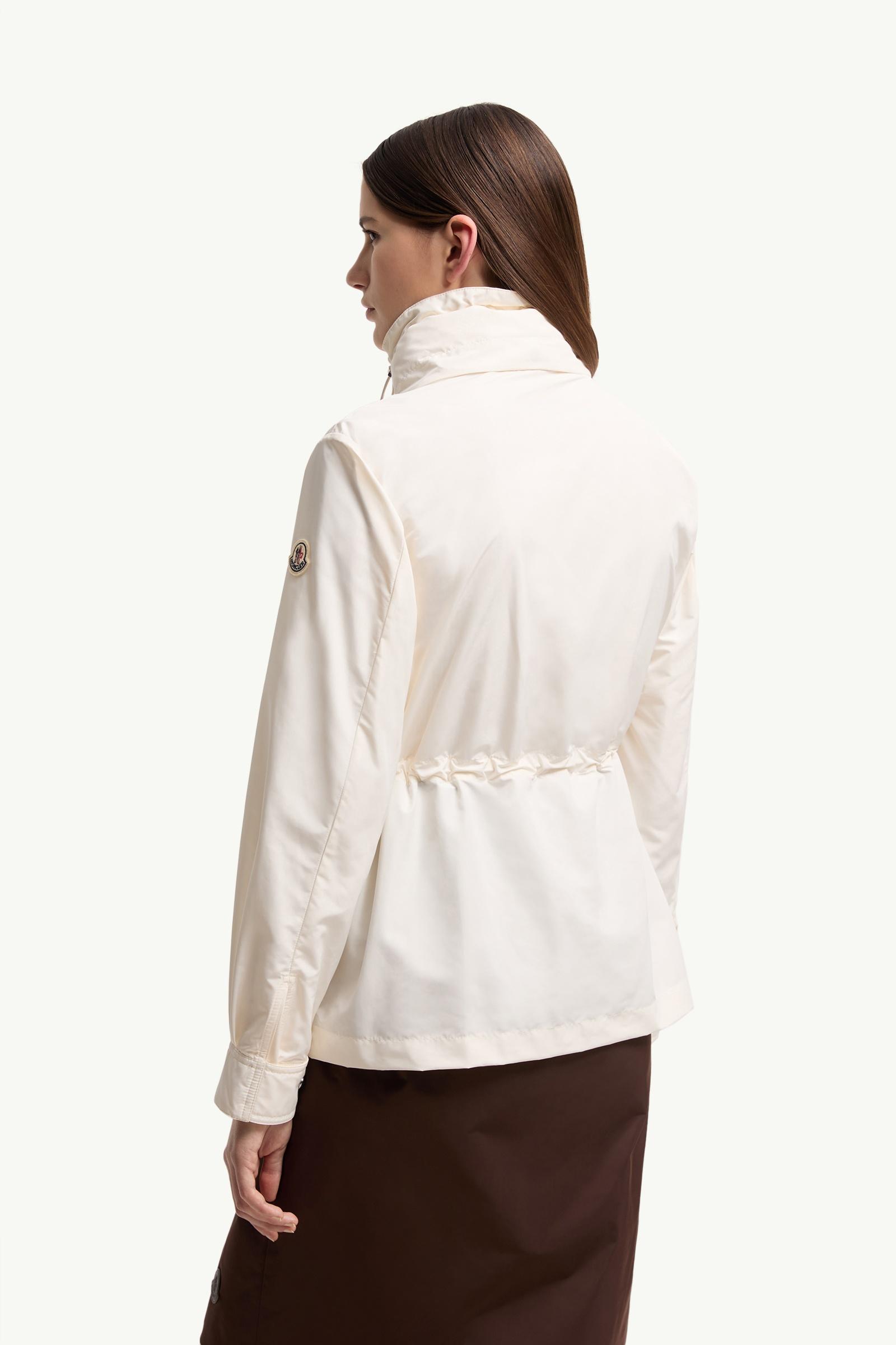 White Enette Hooded Short Parka - Windbreakers & Raincoats for