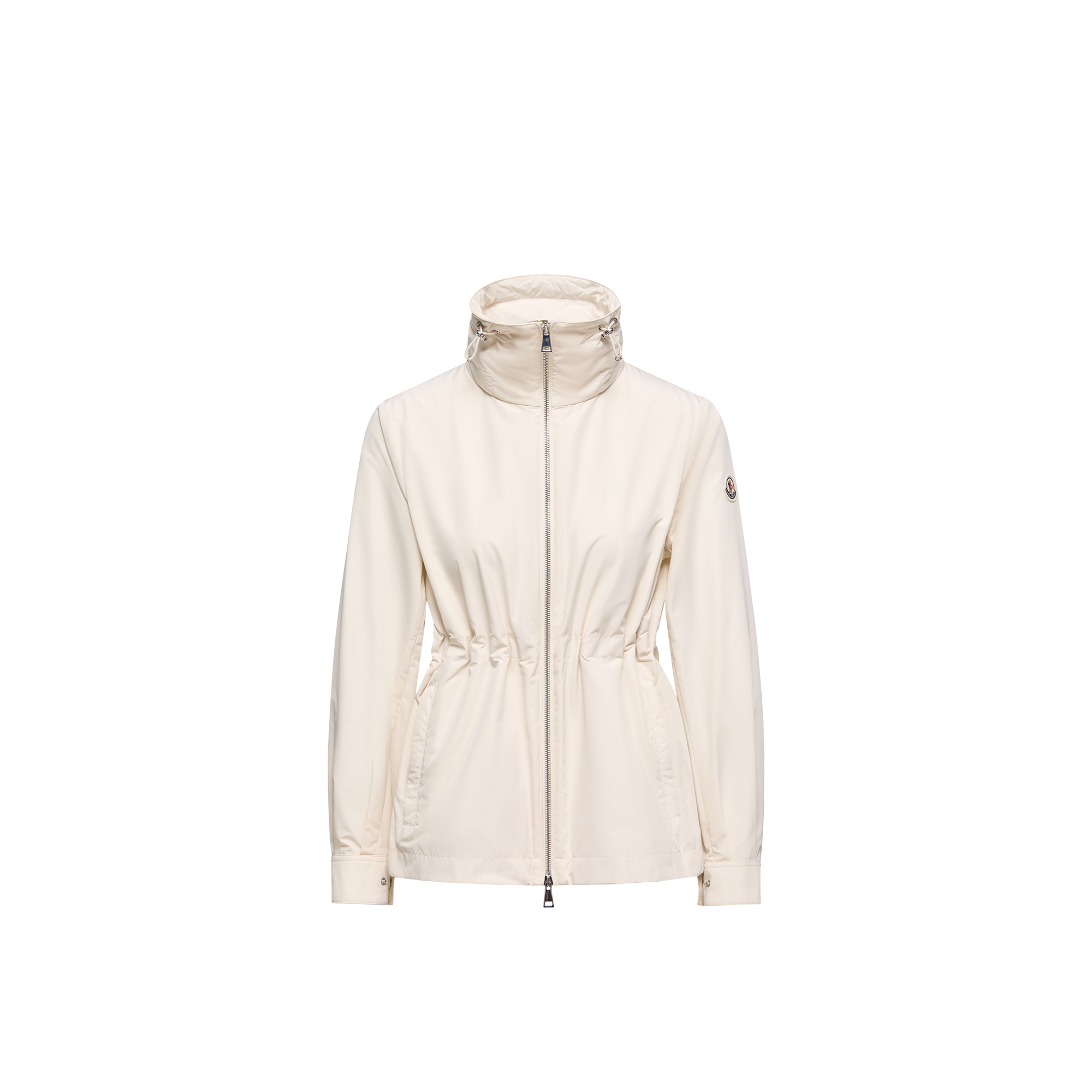 Moncler   Enette Hooded Short Parka Jacket for Women in White, Size: 12