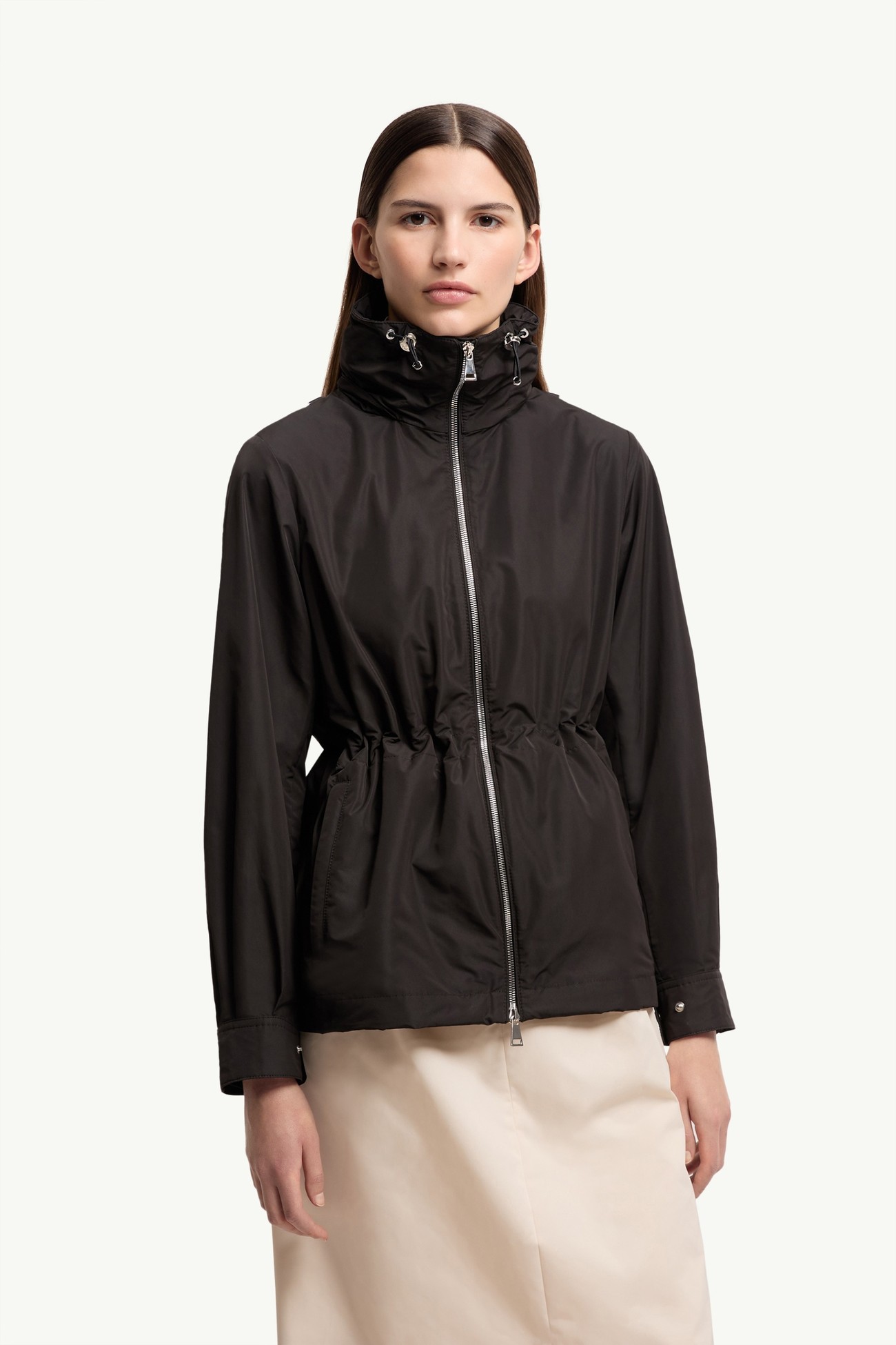 Enette Hooded Short Parka Jacket Women Black Moncler 3