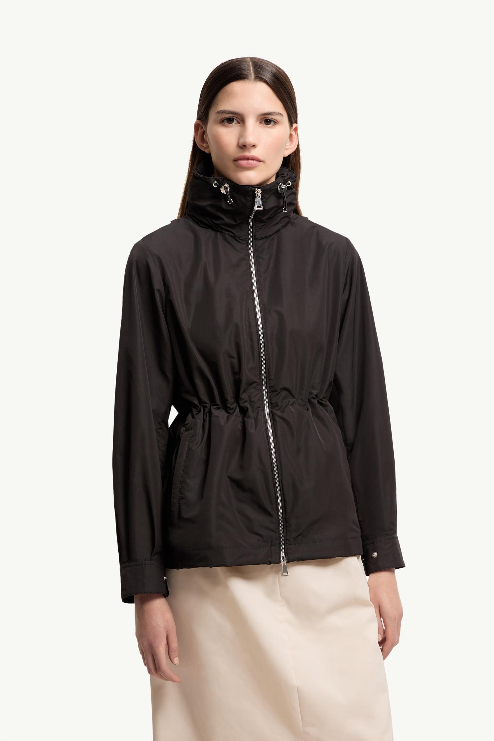 Black Enette Hooded Short Parka - Windbreakers & Raincoats for