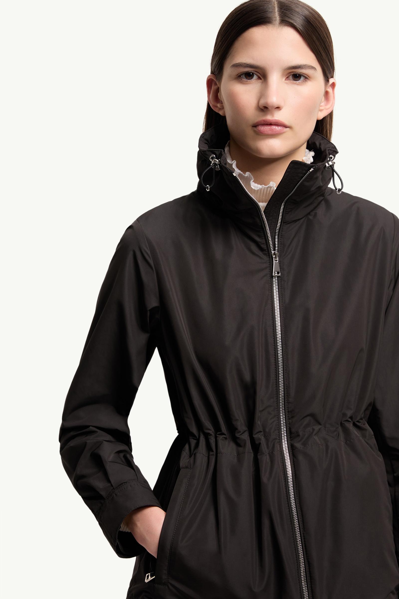 Black Enette Hooded Short Parka - Windbreakers & Raincoats for
