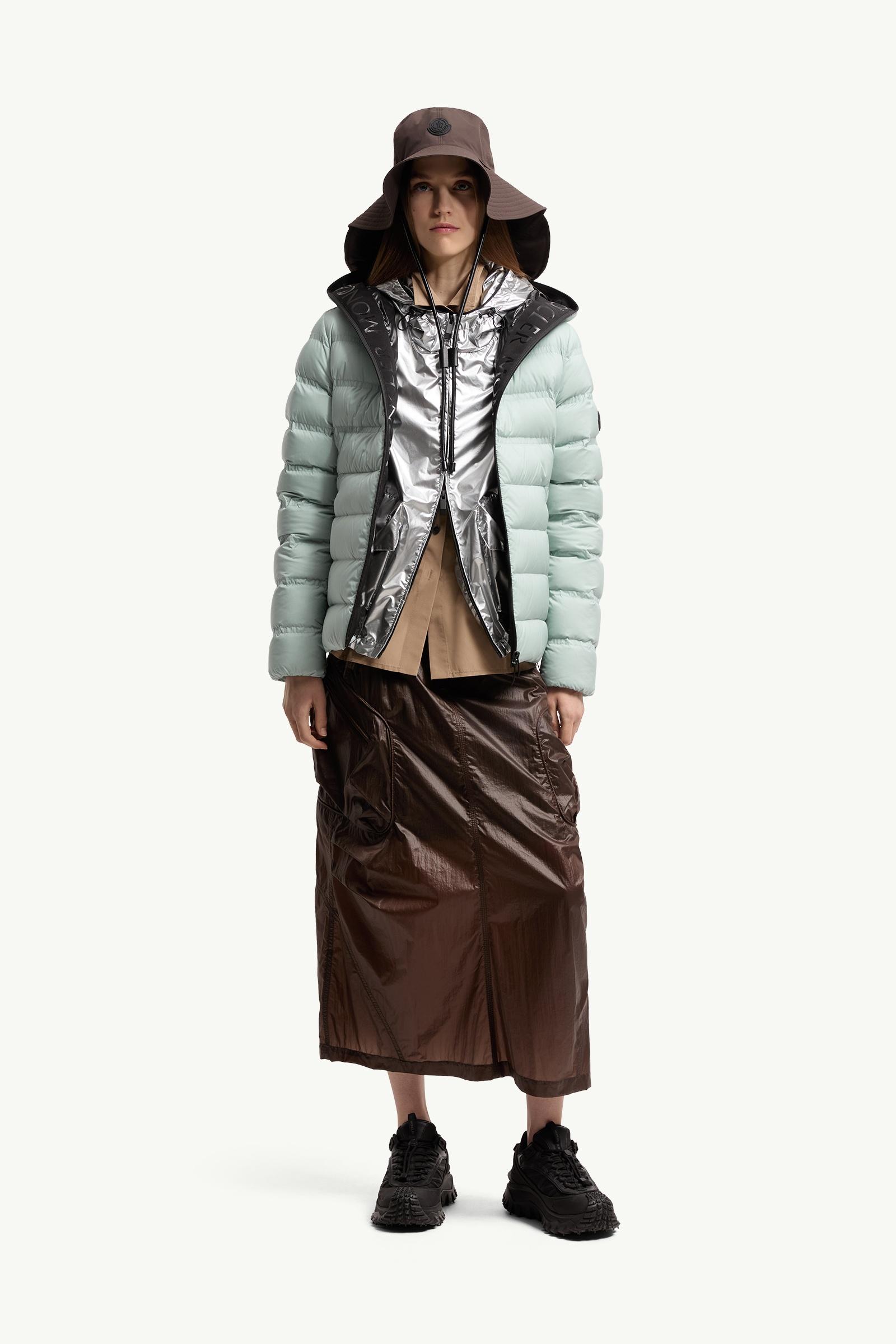 Aqua Green Alete Hooded Short Down Jacket - Short Down Jackets for