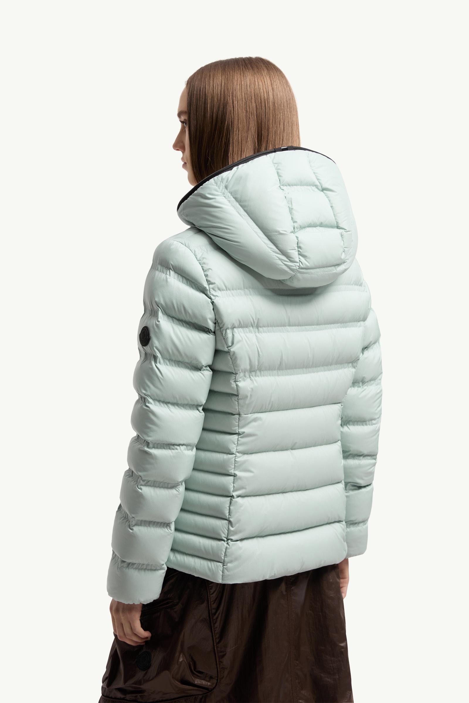 Aqua Green Alete Hooded Short Down Jacket - Short Down Jackets for