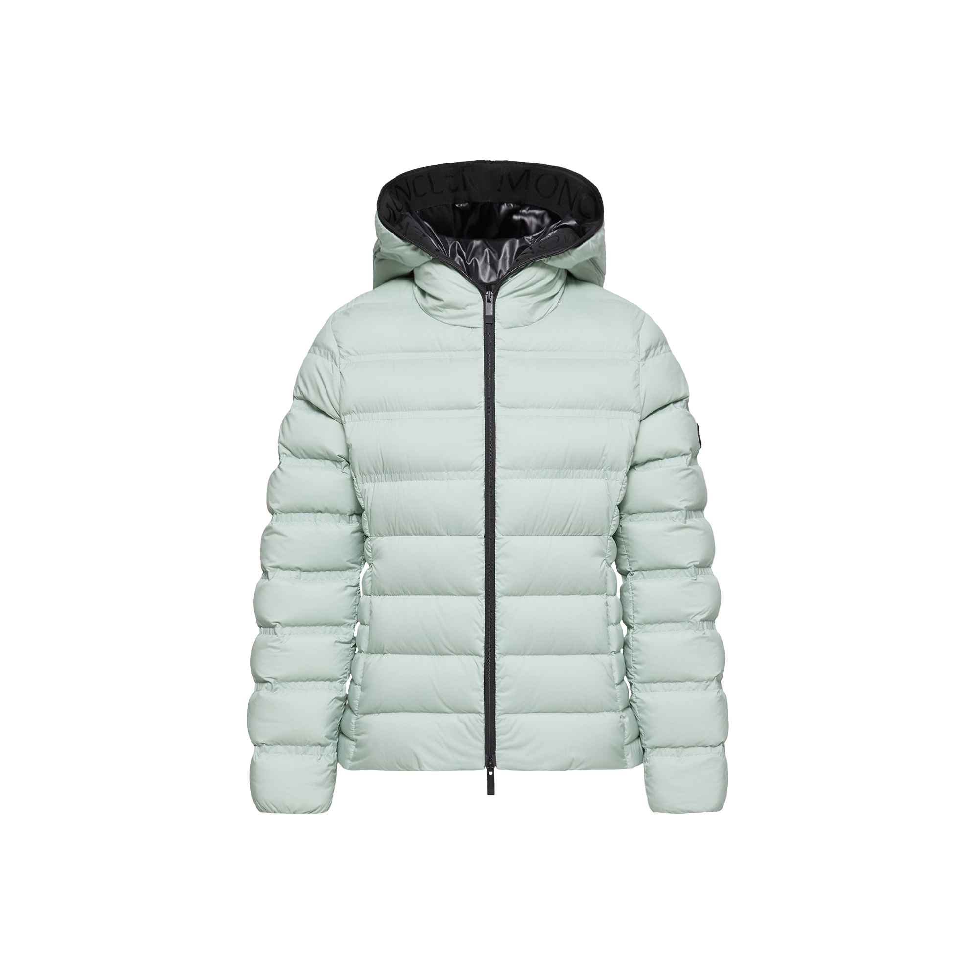 Moncler   Alete Hooded Short Down Jacket for Women in Green, Size: 12