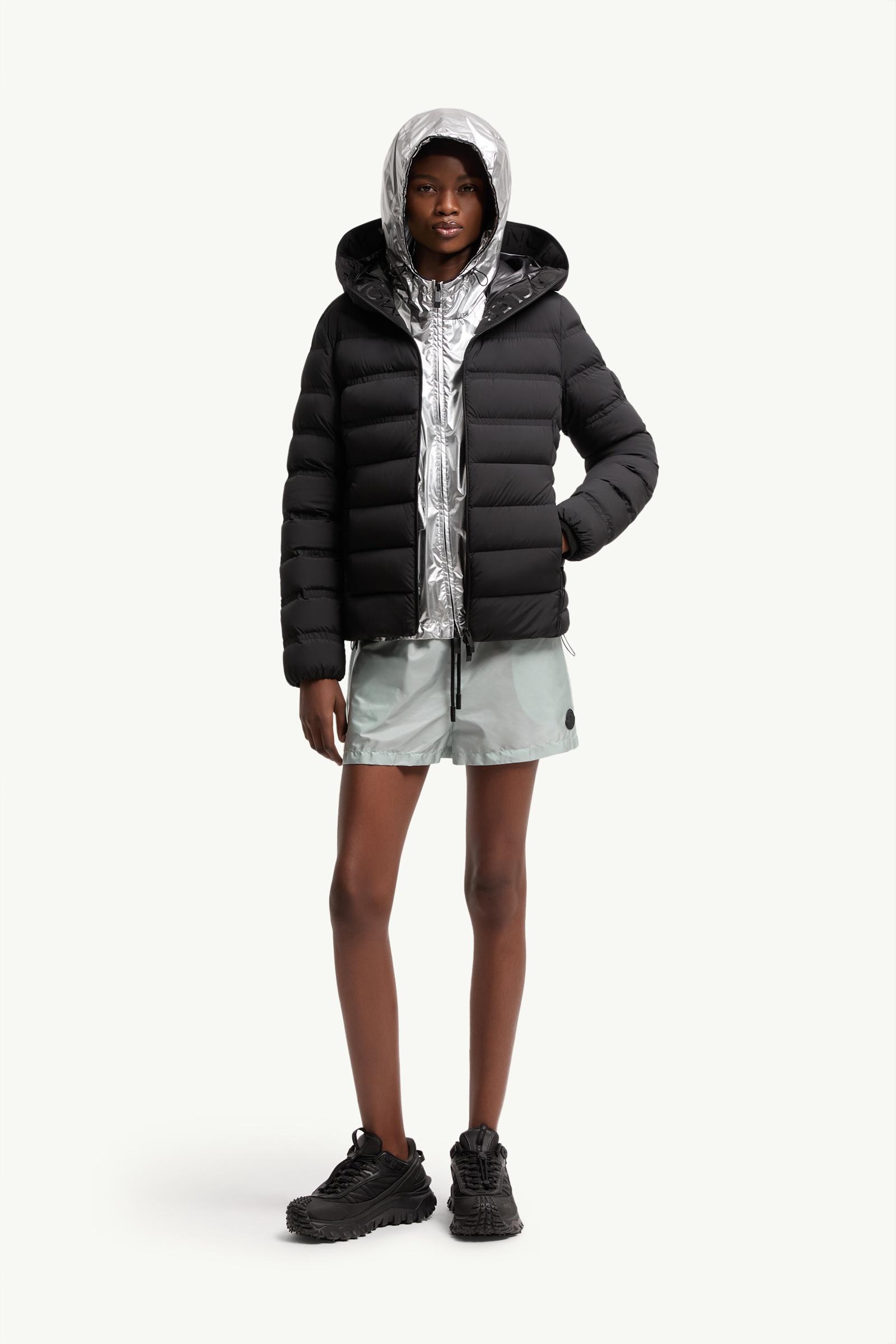 Black Alete Hooded Short Down Jacket - Short Down Jackets for