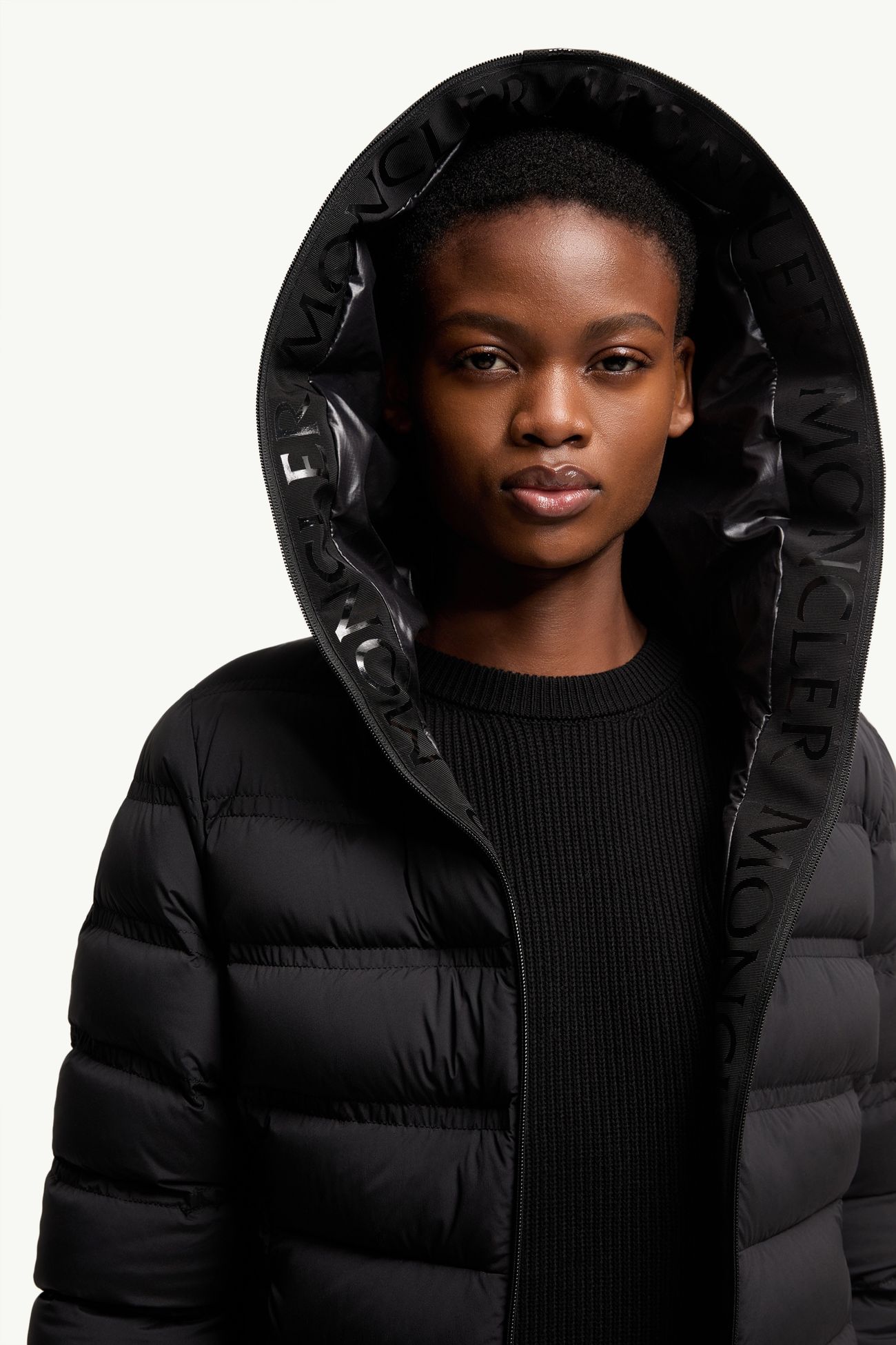 Alete連帽短身羽絨外套 女士 黑色 Moncler 5