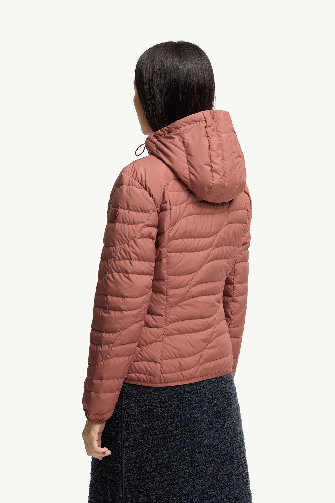 Delebiao女士连帽短款羽绒夹克外套 女士 棕色 Moncler 4