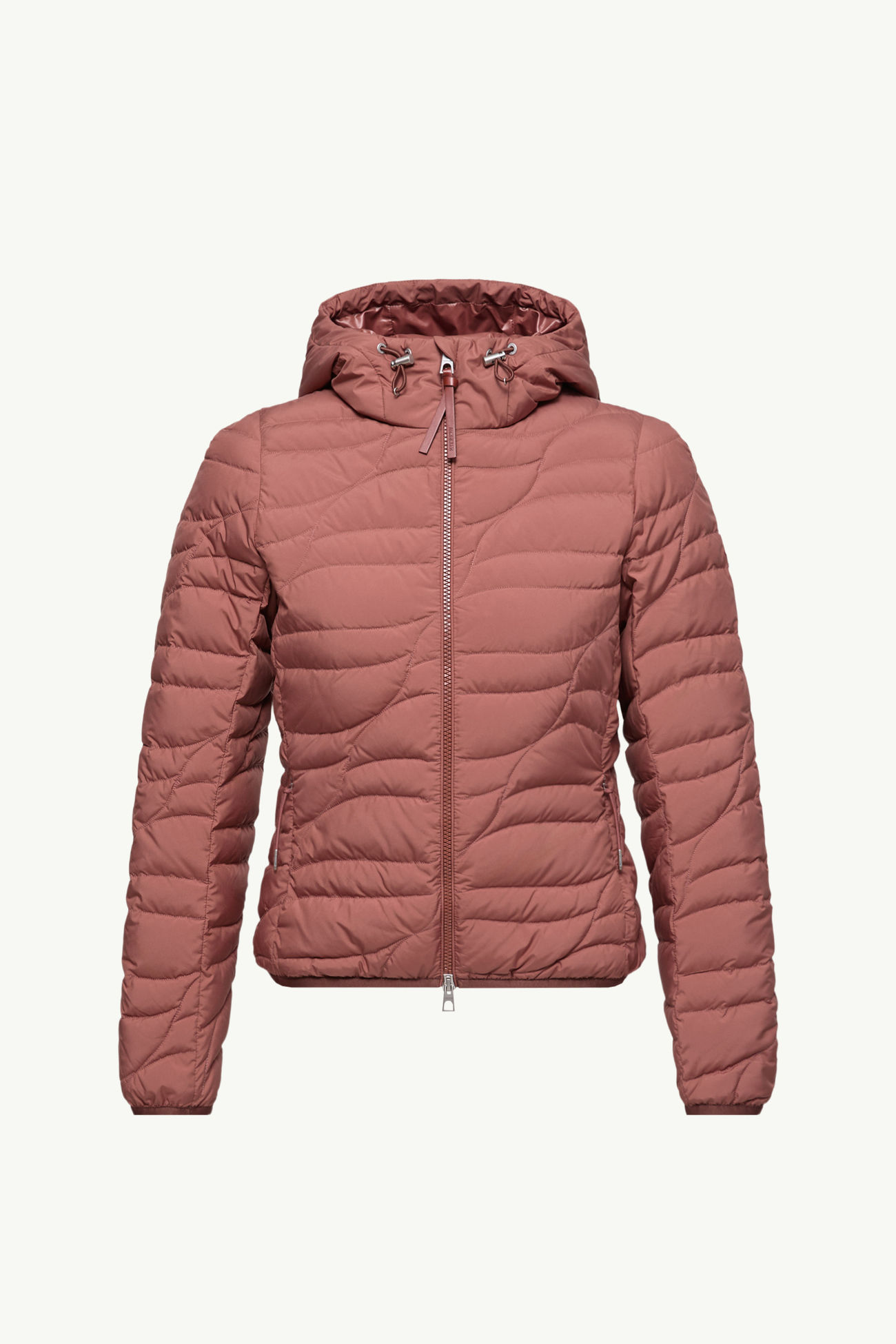 Delebiao kurze Daunenjacke mit Kapuze Damen Braun Moncler 2