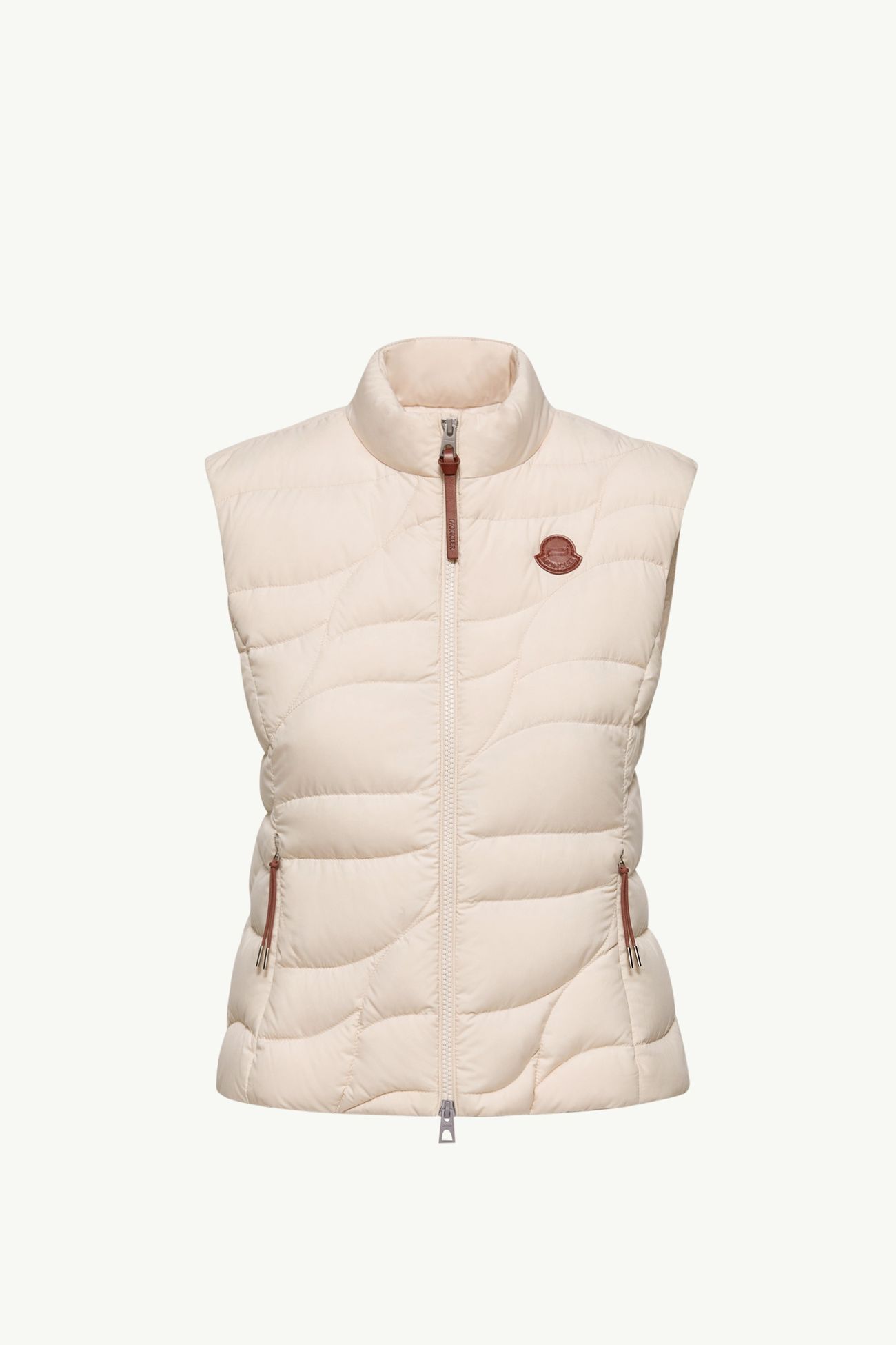 Chaleco plumífero Huangbiao Mujer Beige Claro Moncler 2