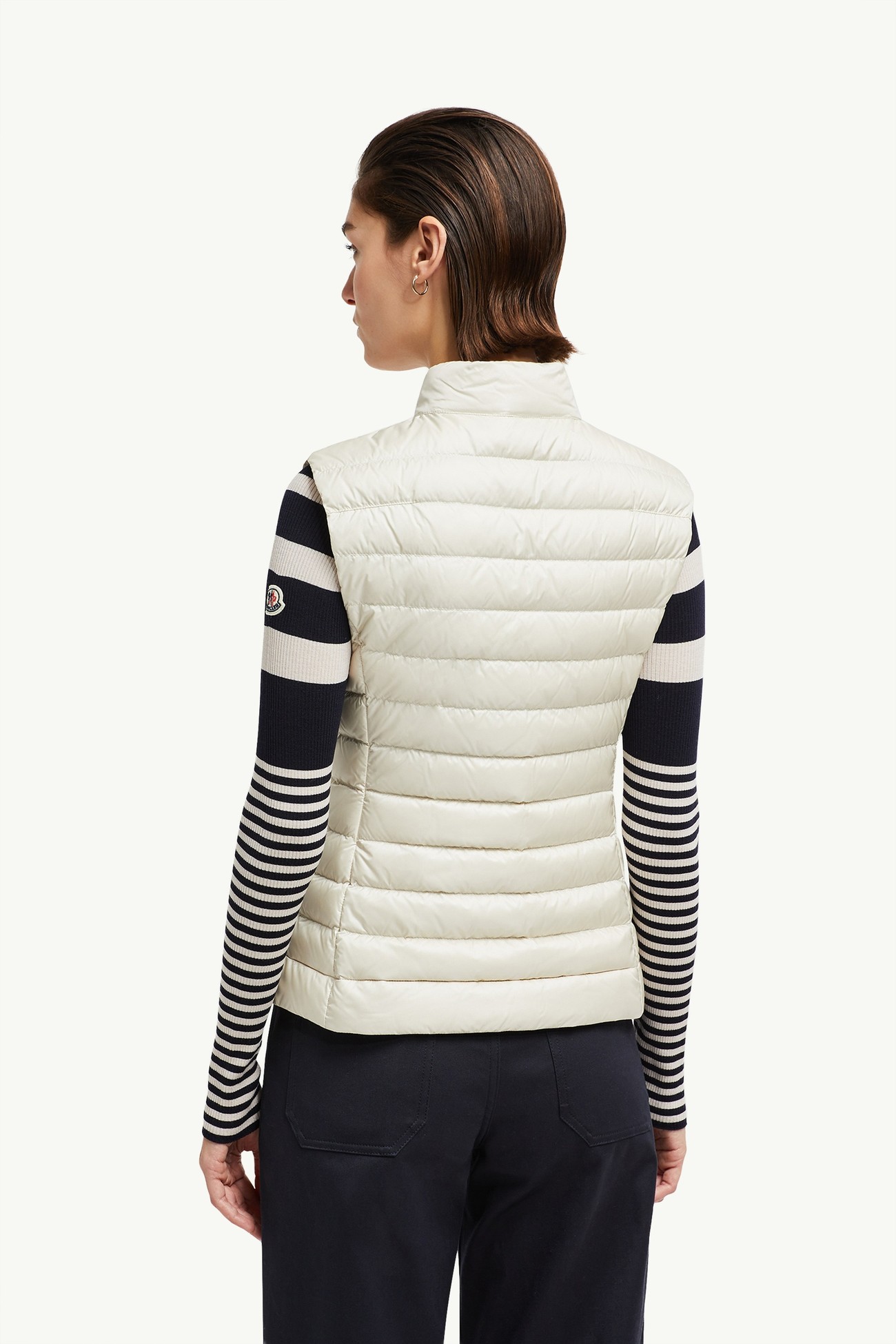 Gilet imbottito in piuma Igens Donna Beige Chiaro Moncler 4