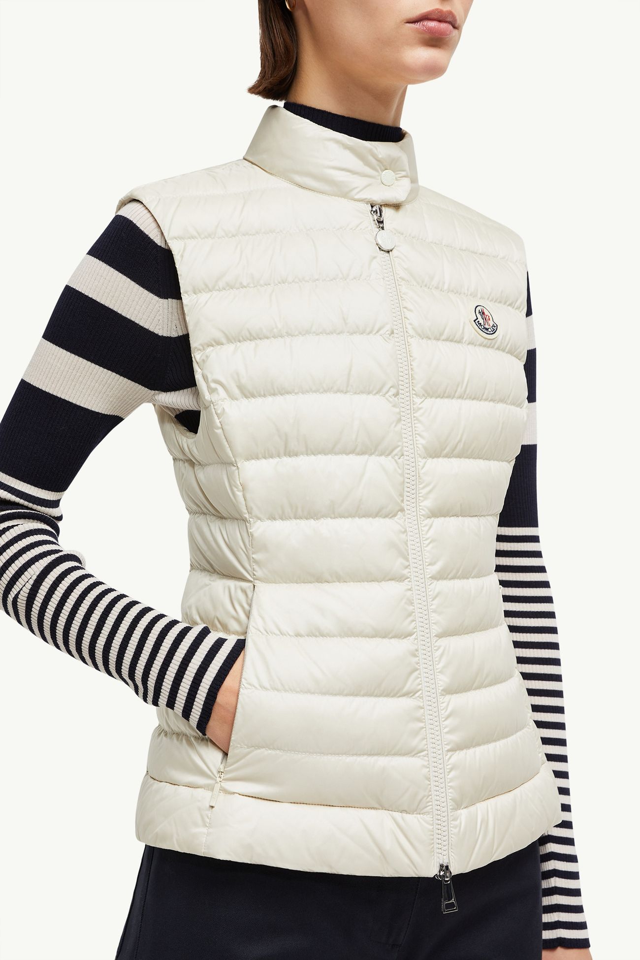 Igens Down Gilet Women Light Beige Moncler 5