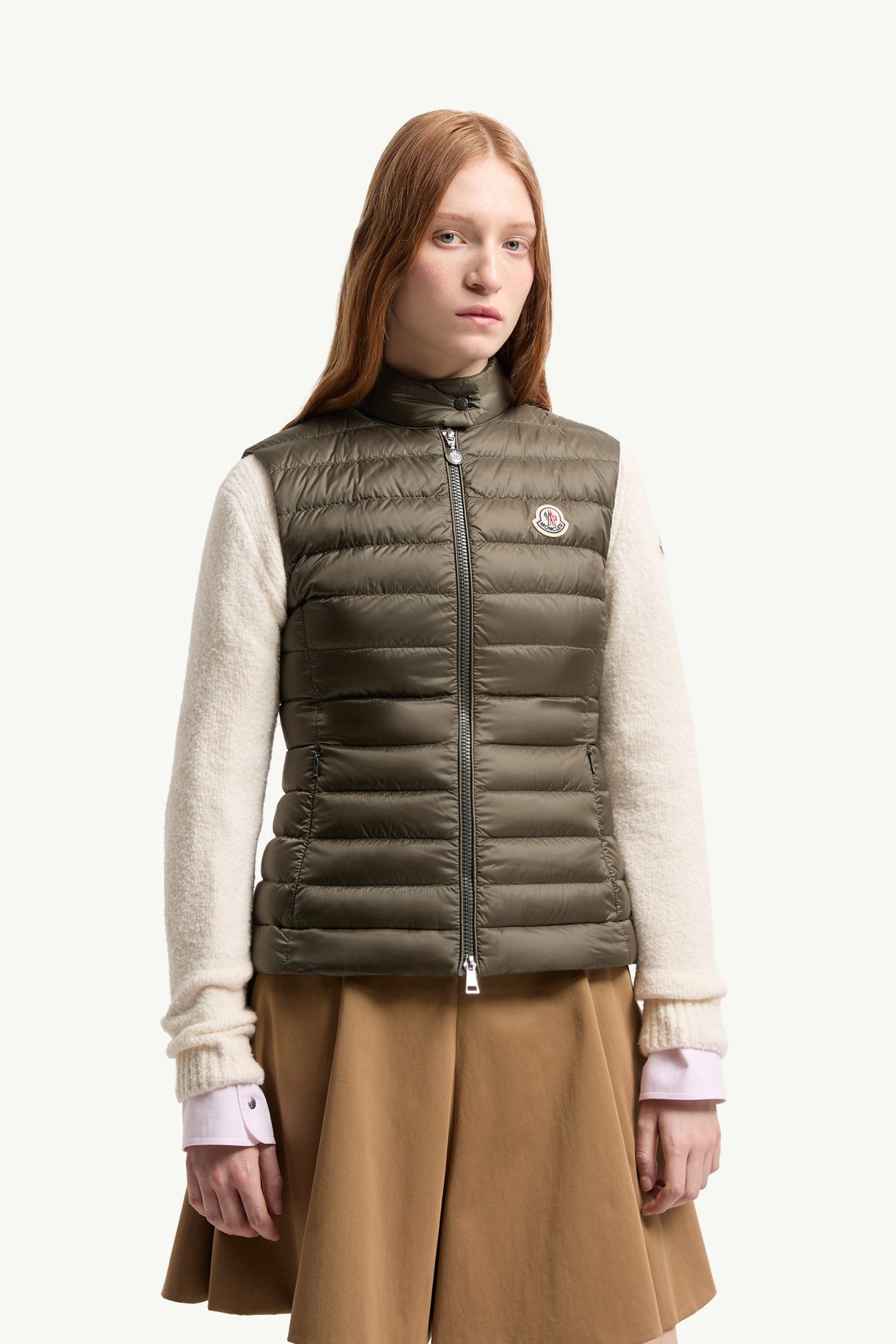 Gilet imbottito in piuma Igens Donna Verde Chiaro Moncler 3