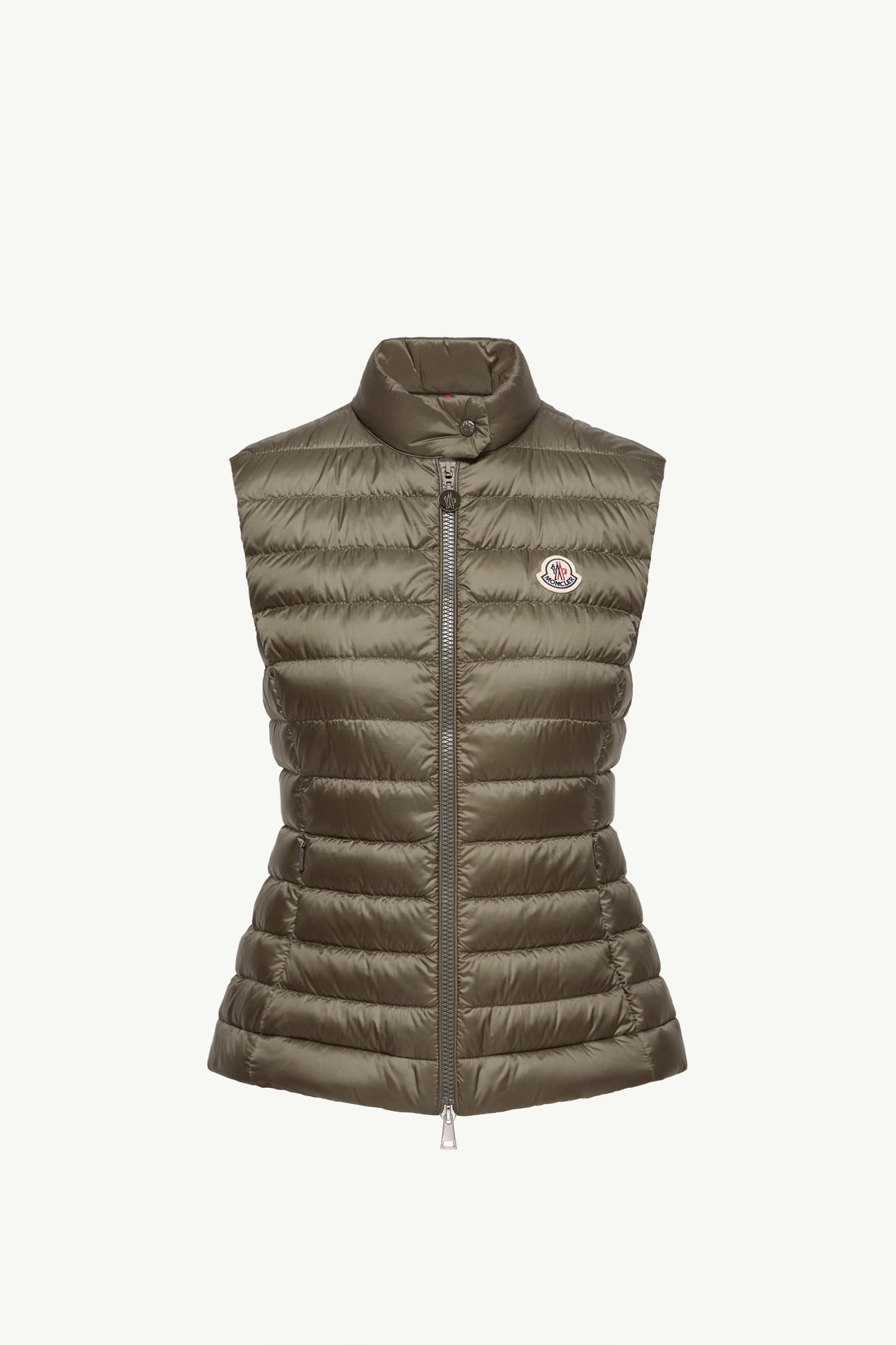 Gilet imbottito in piuma Igens Donna Verde Chiaro Moncler