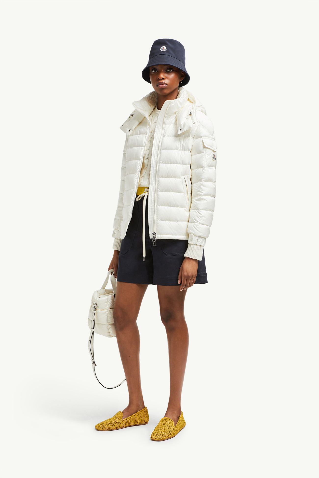 Dalles女士连帽短款羽绒夹克外套 女士 白色 Moncler 0