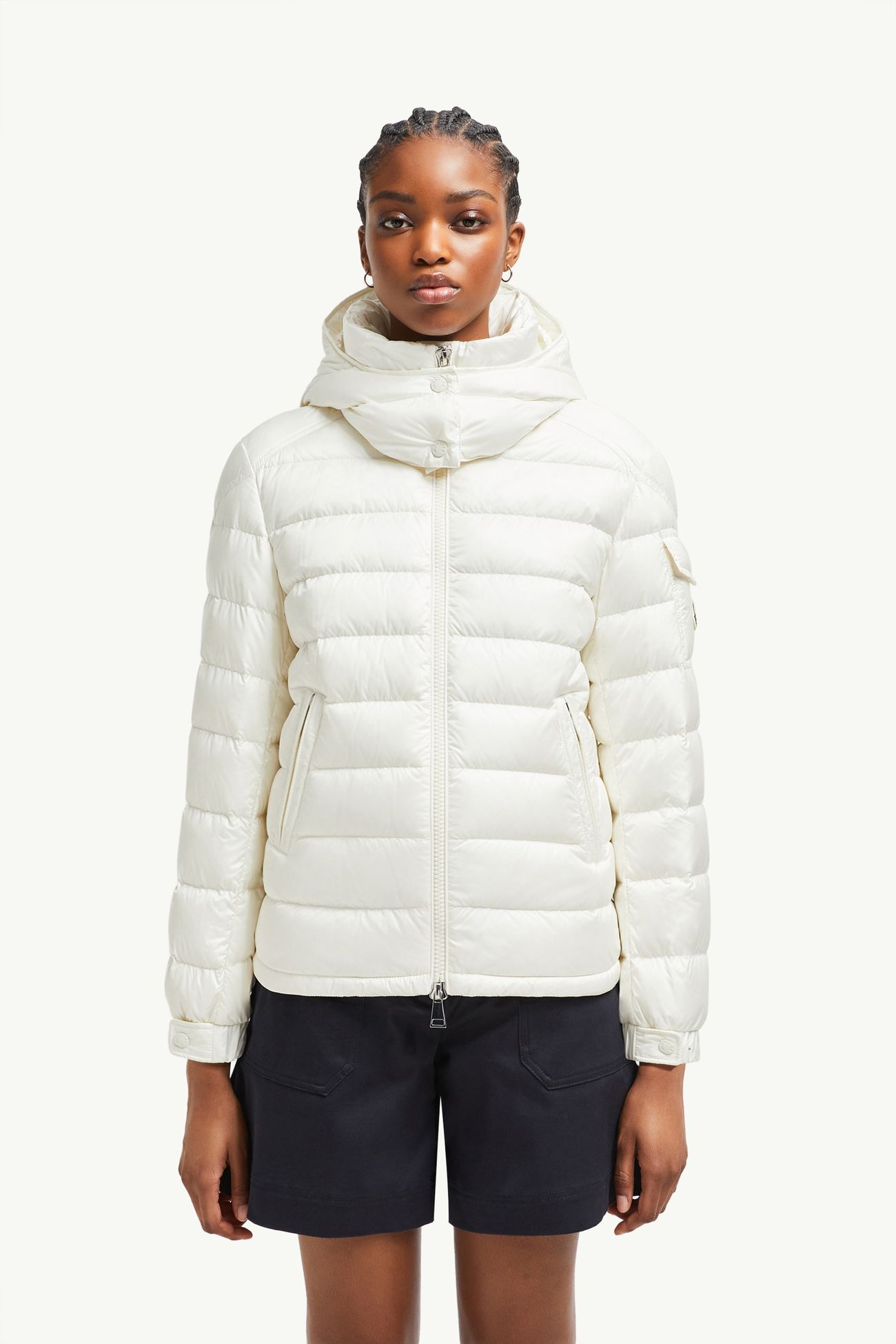 Plumífero corto con capucha Dalles Mujer Blanco Moncler 3