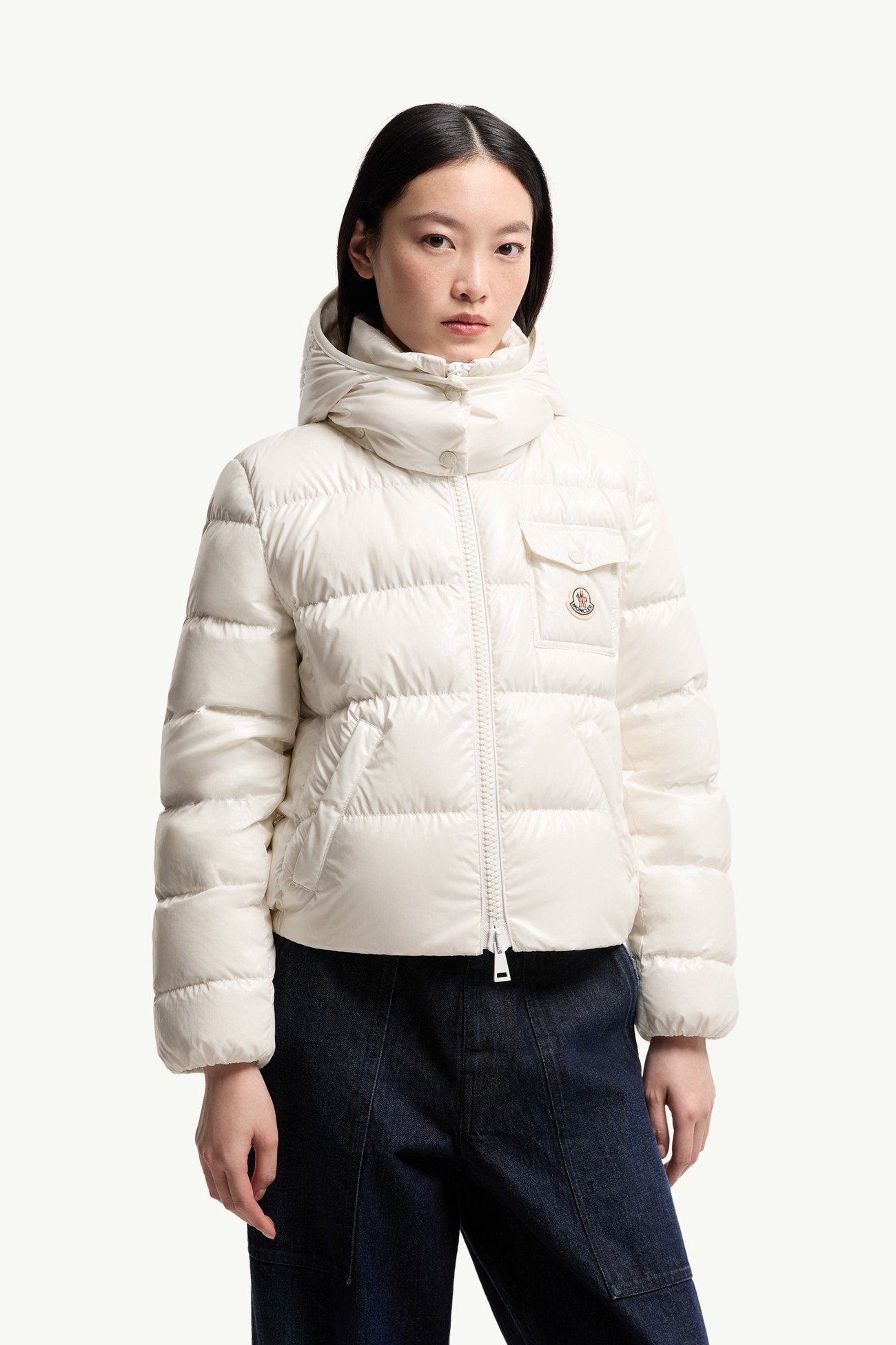 Piumino corto Andro con cappuccio Donna Bianco Moncler 3