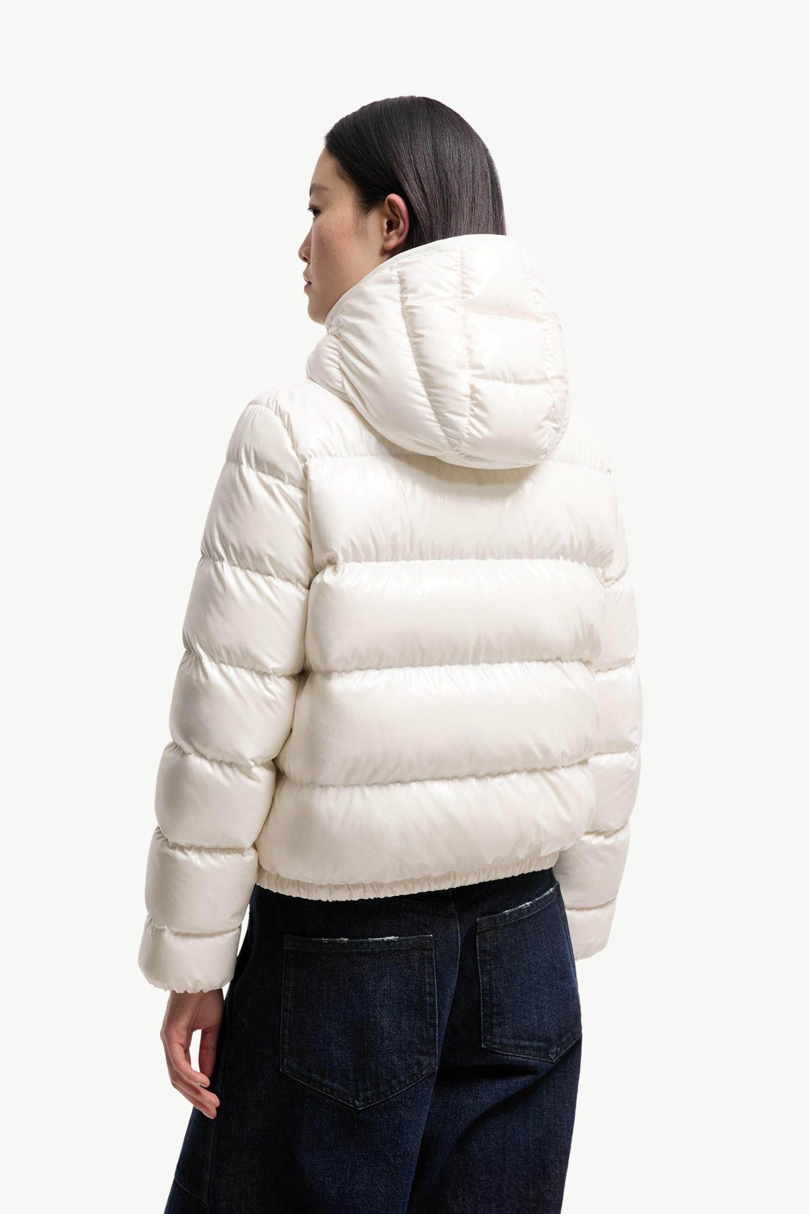 White Andro Hooded Short Down Jacket - Short Down Jackets for