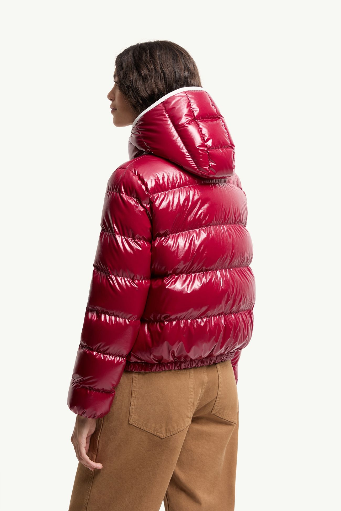 Andro女士连帽短款羽绒夹克外套 女士 红色 Moncler 4