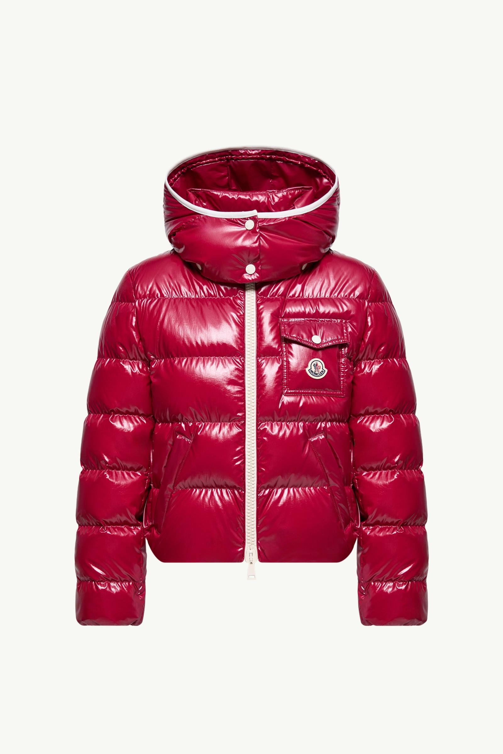 Andro Hooded Short Down Jacket Women Cherry Pink Moncler