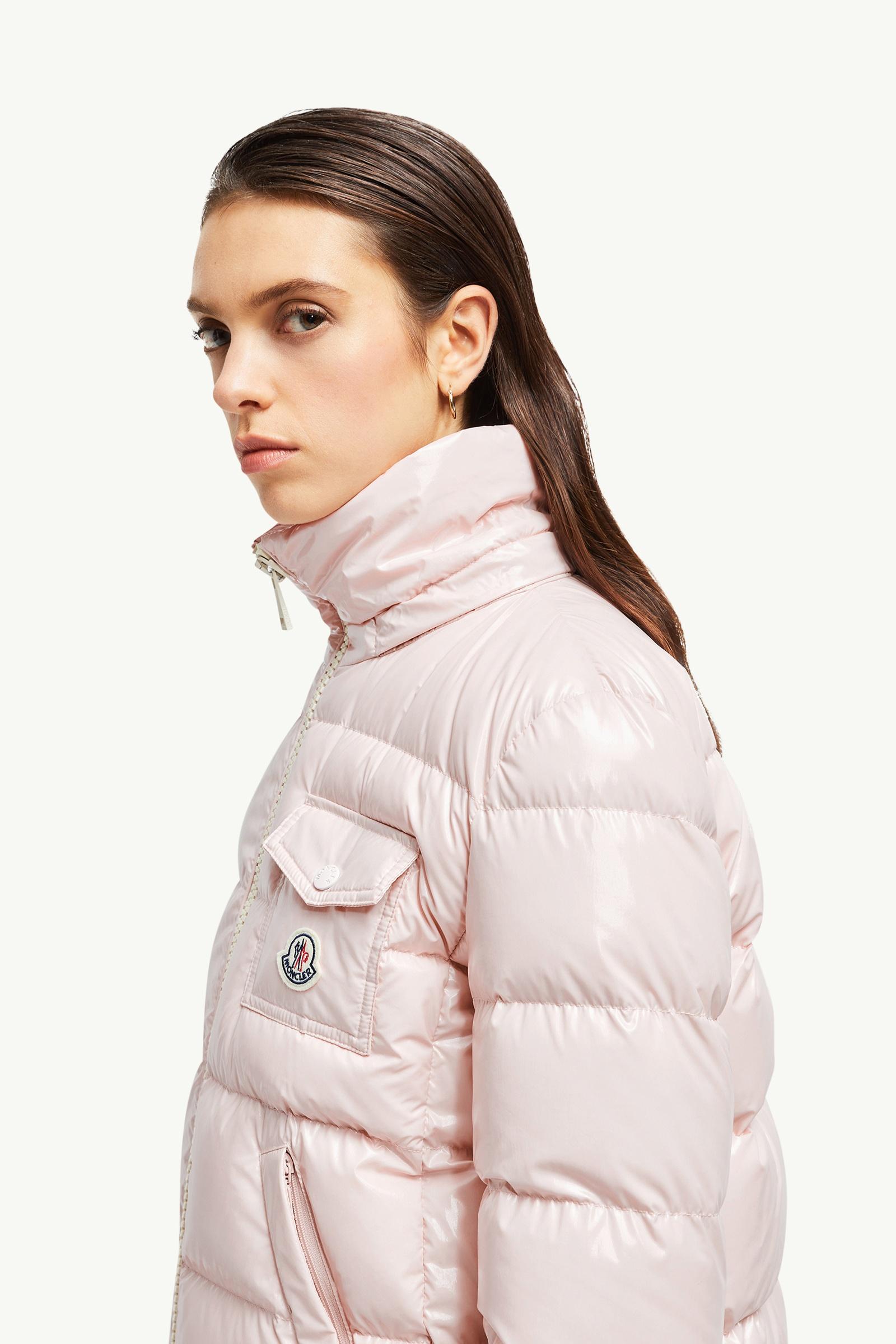 Pink Andro Hooded Short Down Jacket - Short Down Jackets for Women