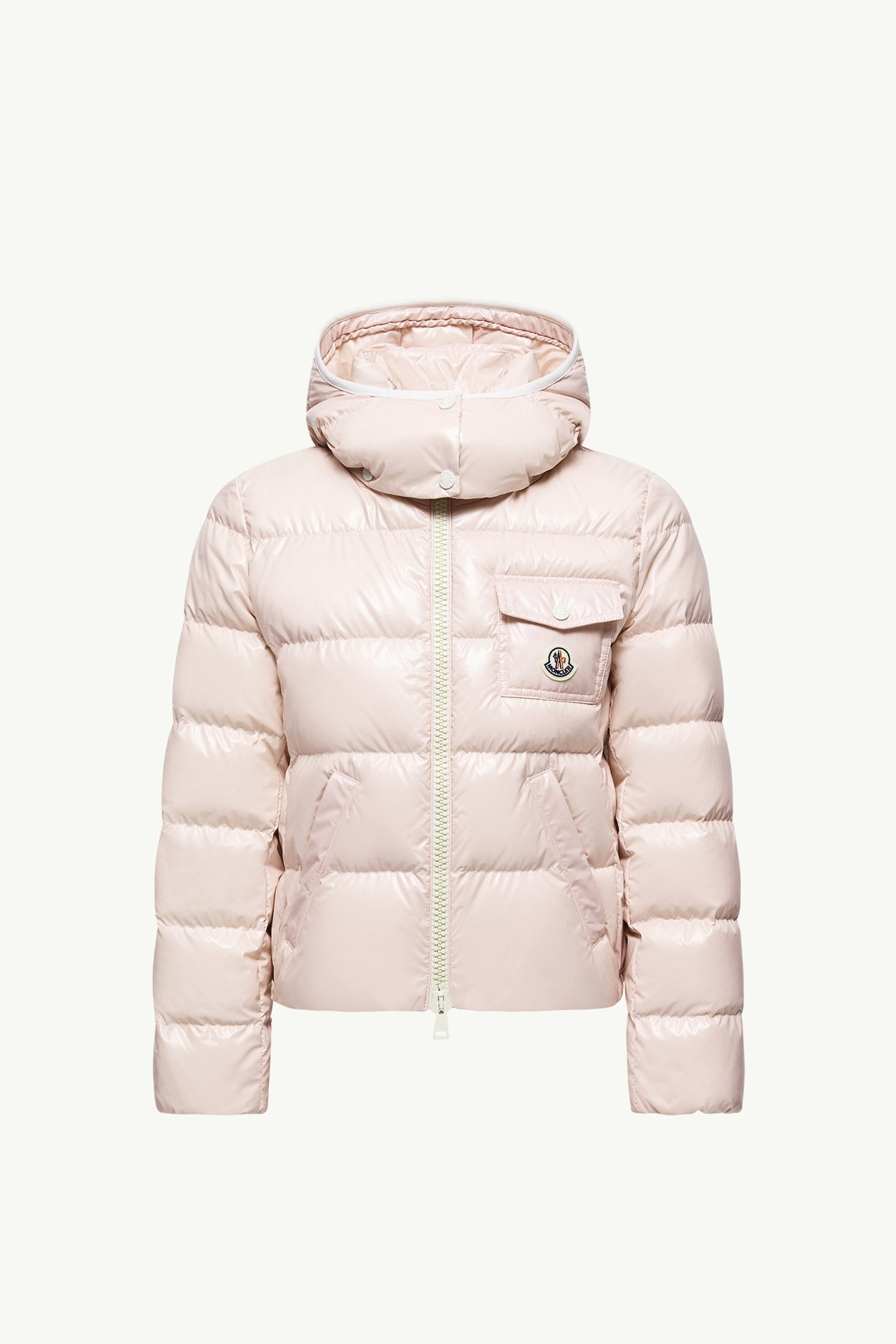 Andro Hooded Short Down Jacket Women Pink Moncler 2