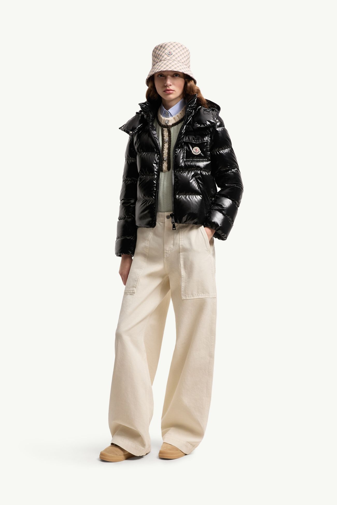 Andro kurze Daunenjacke mit Kapuze Damen Schwarz Moncler 0