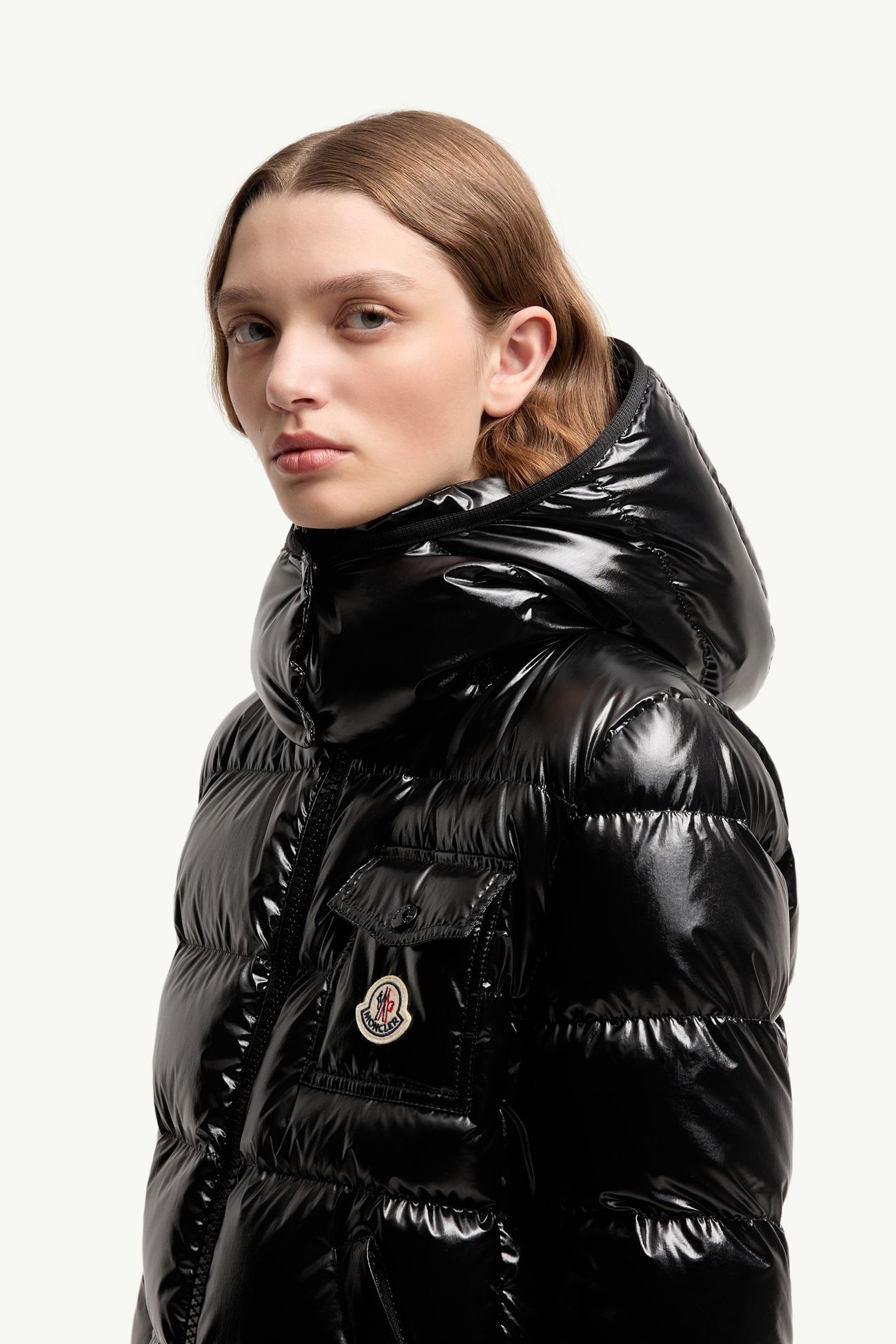 Andro kurze Daunenjacke mit Kapuze Damen Schwarz Moncler 1