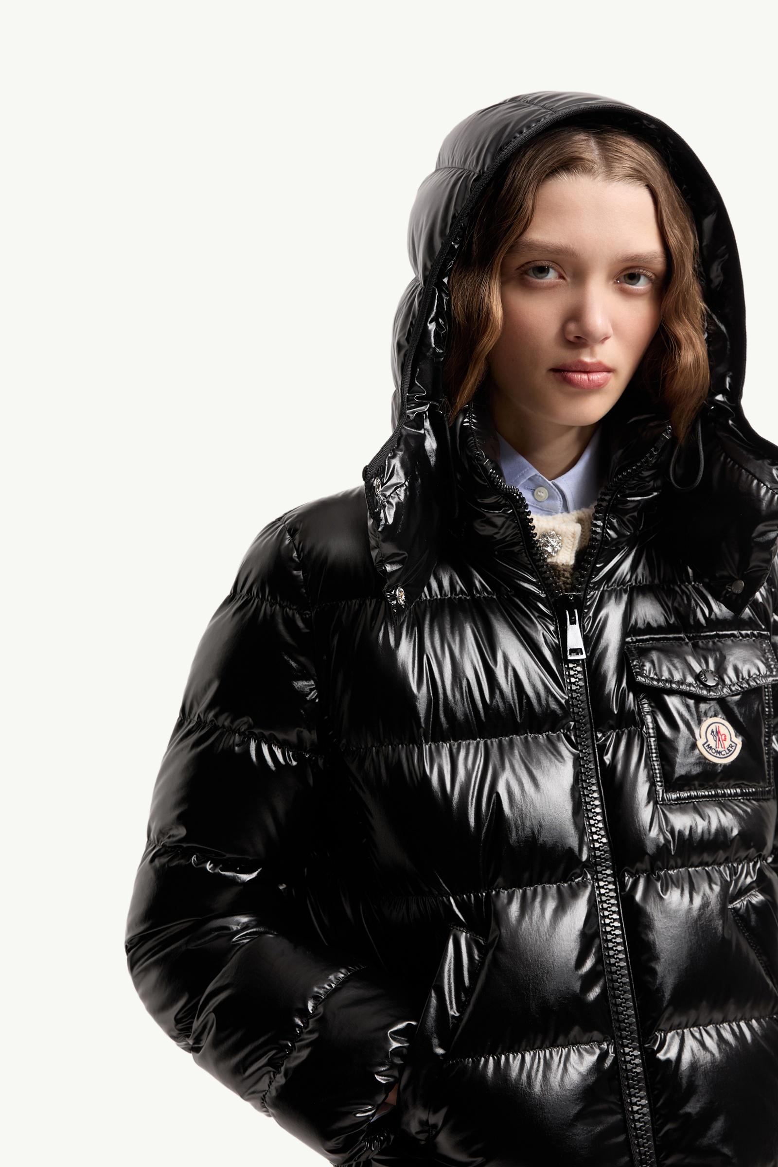 Black Andro Hooded Short Down Jacket - Short Down Jackets for