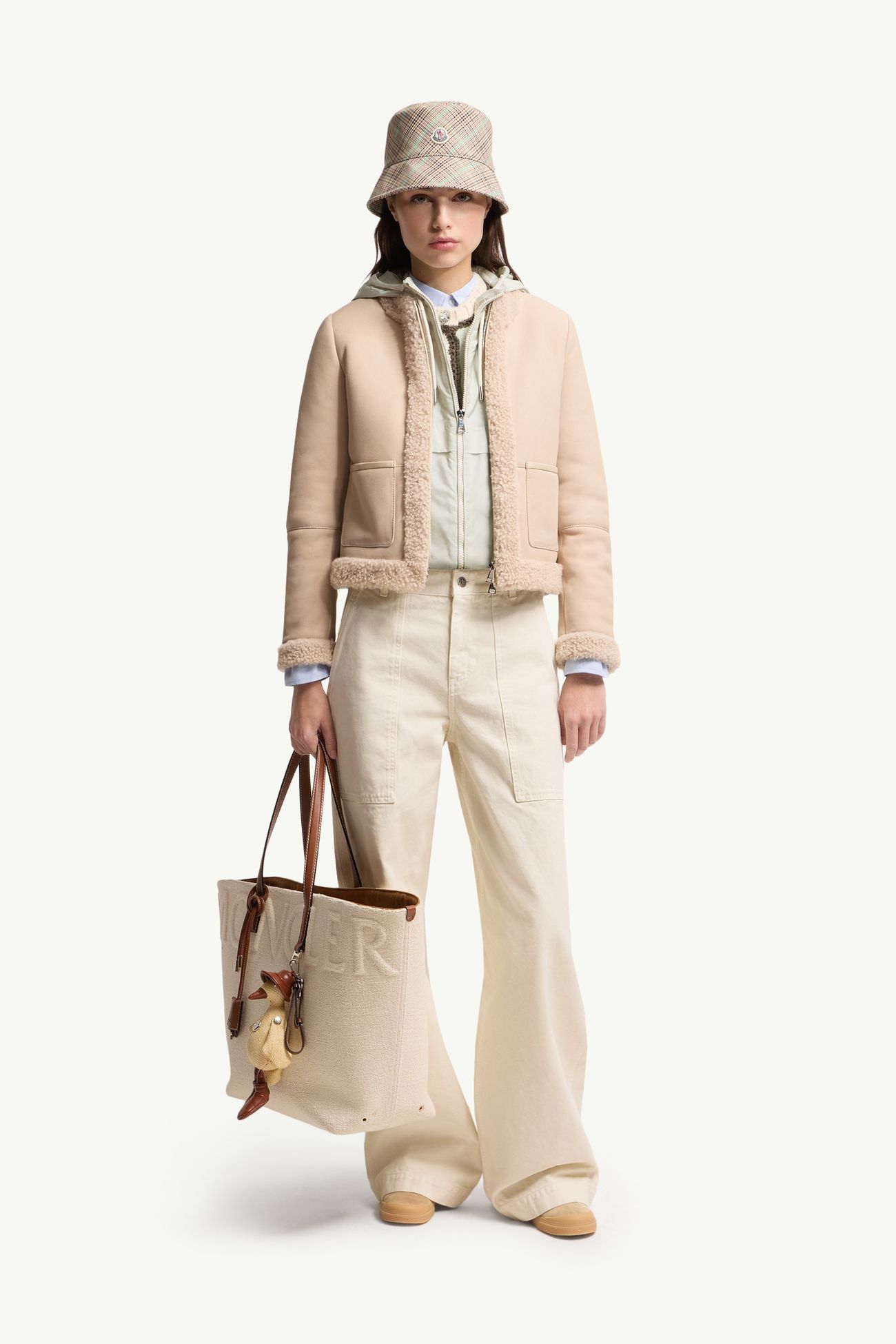 Buis女士羊毛羽绒夹克外套 女士 米色 Moncler 0