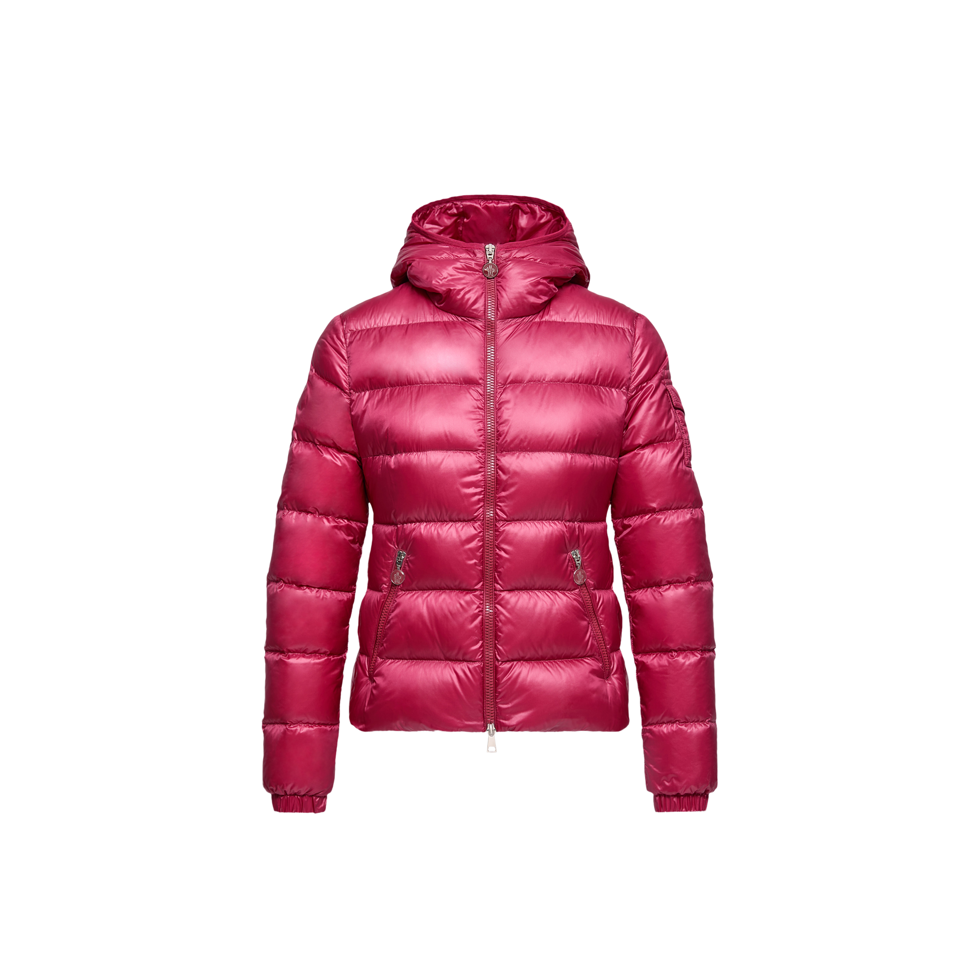Moncler   Glesse Hooded Short Down Jacket for Women in Pink, Size: 24