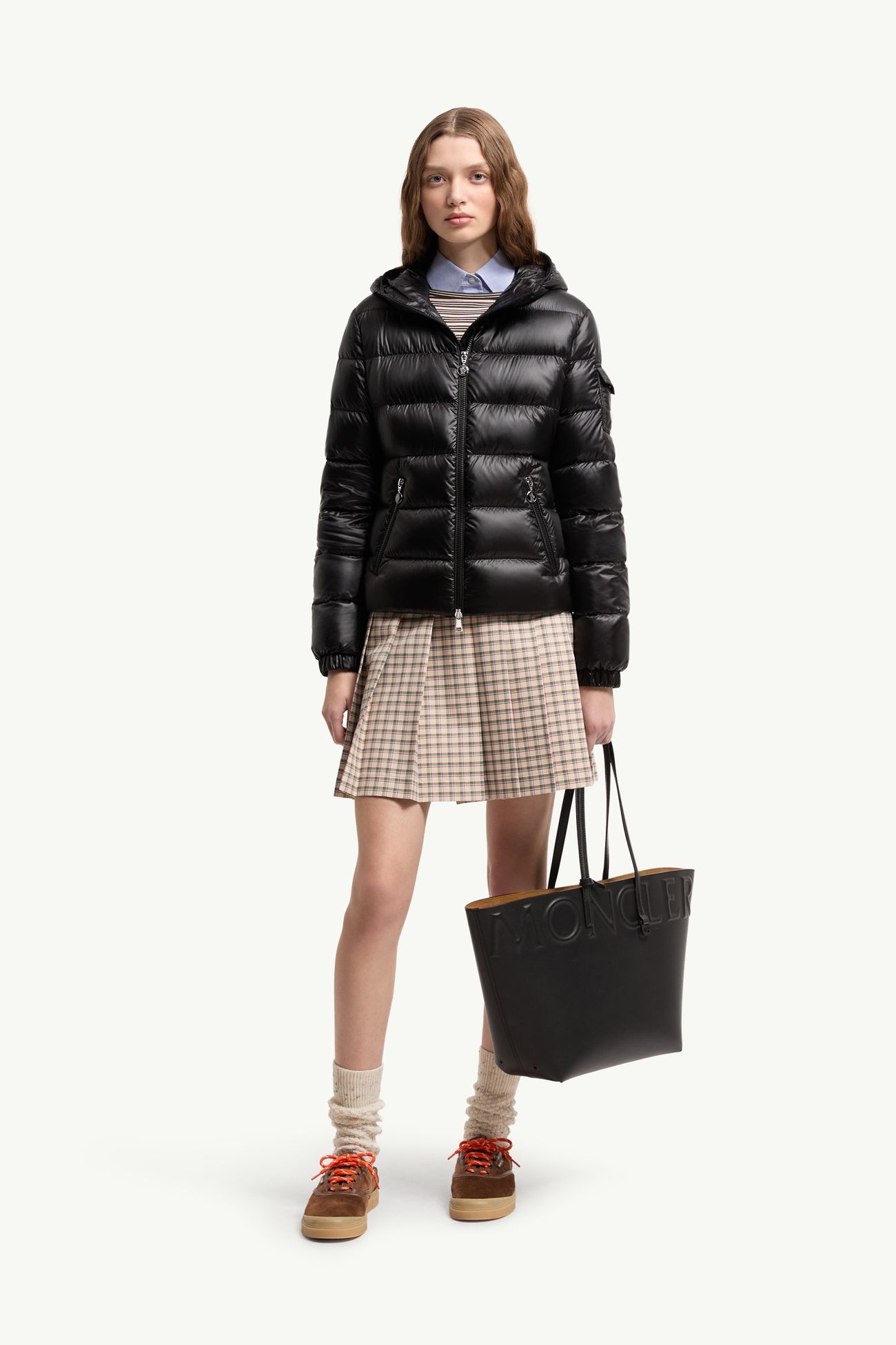 Doudoune courte Glesse à capuche Femmes Noir Moncler 0