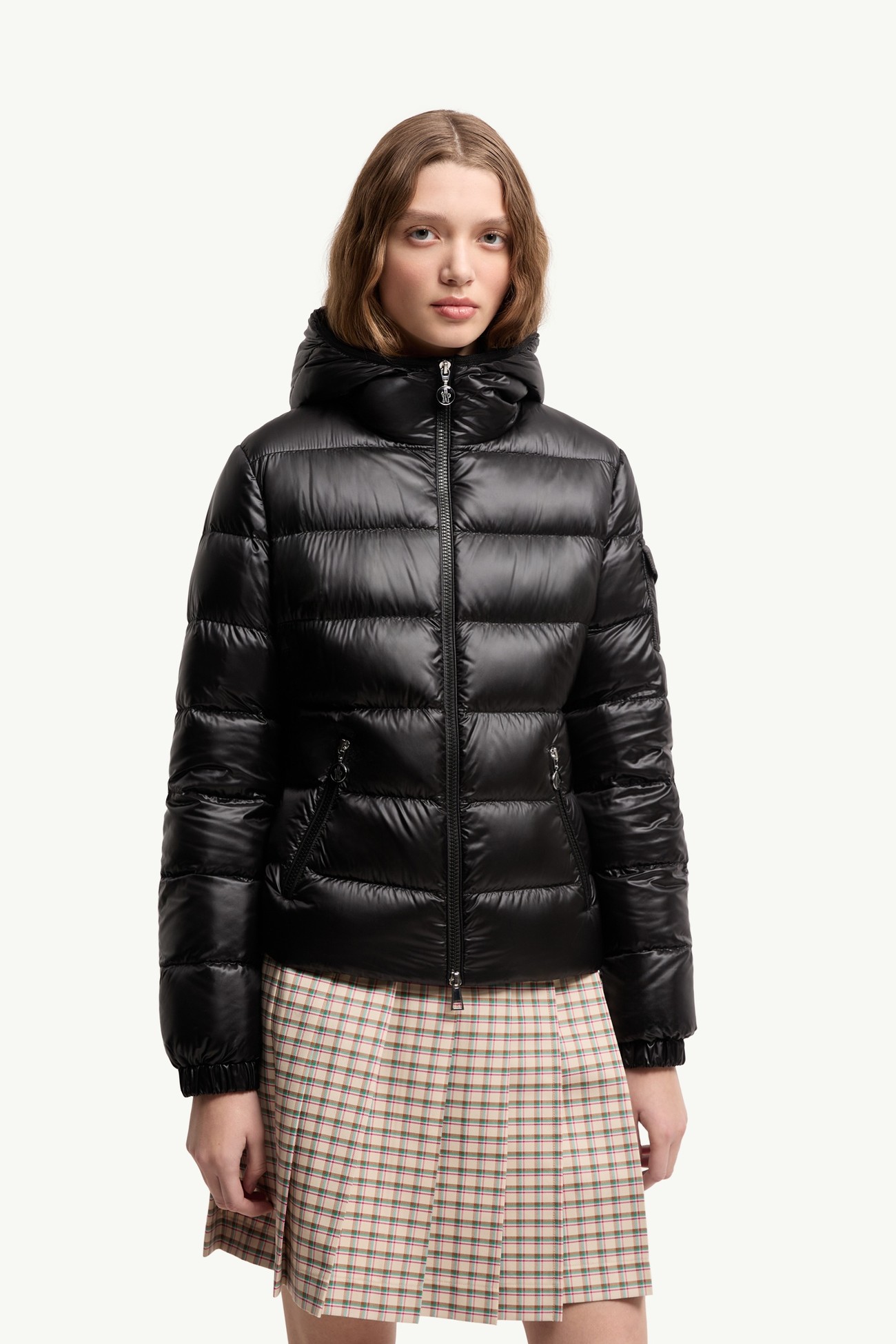 Piumino corto Glesse con cappuccio Donna Nero Moncler 3