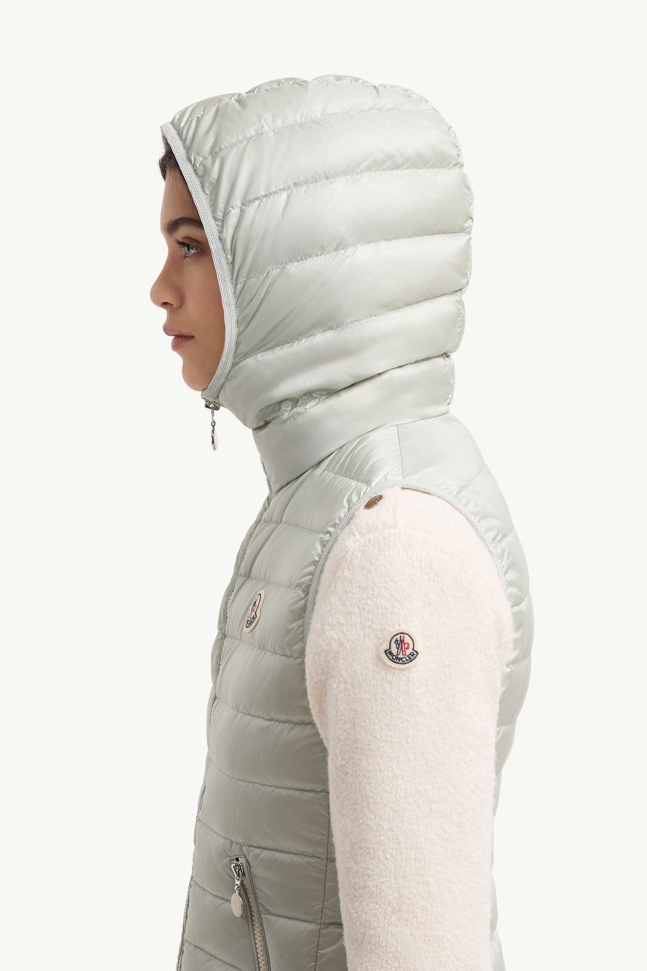 Doudoune sans manches à capuche Glygosse Femmes Gris Moncler 1