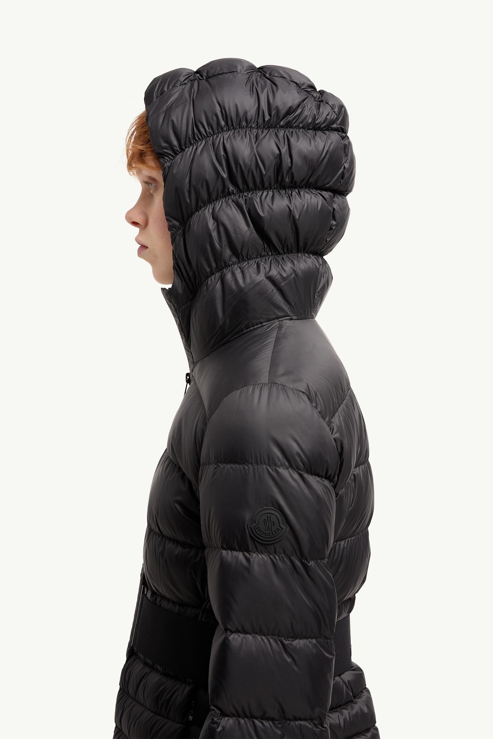 Black Magnolia Hooded Short Down Jacket - Short Down Jackets for