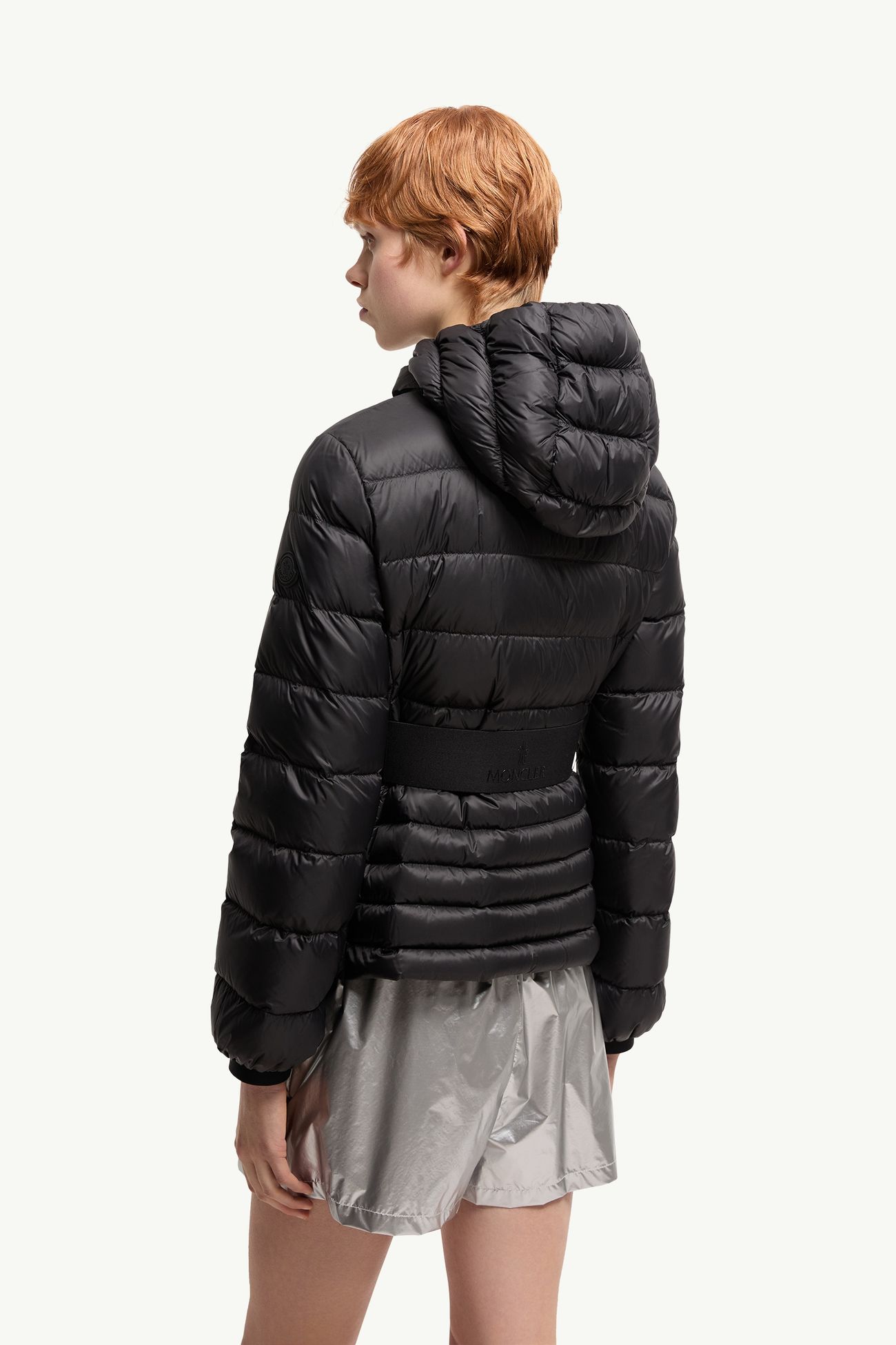 Magnolia kurze Daunenjacke mit Kapuze Damen Schwarz Moncler 4