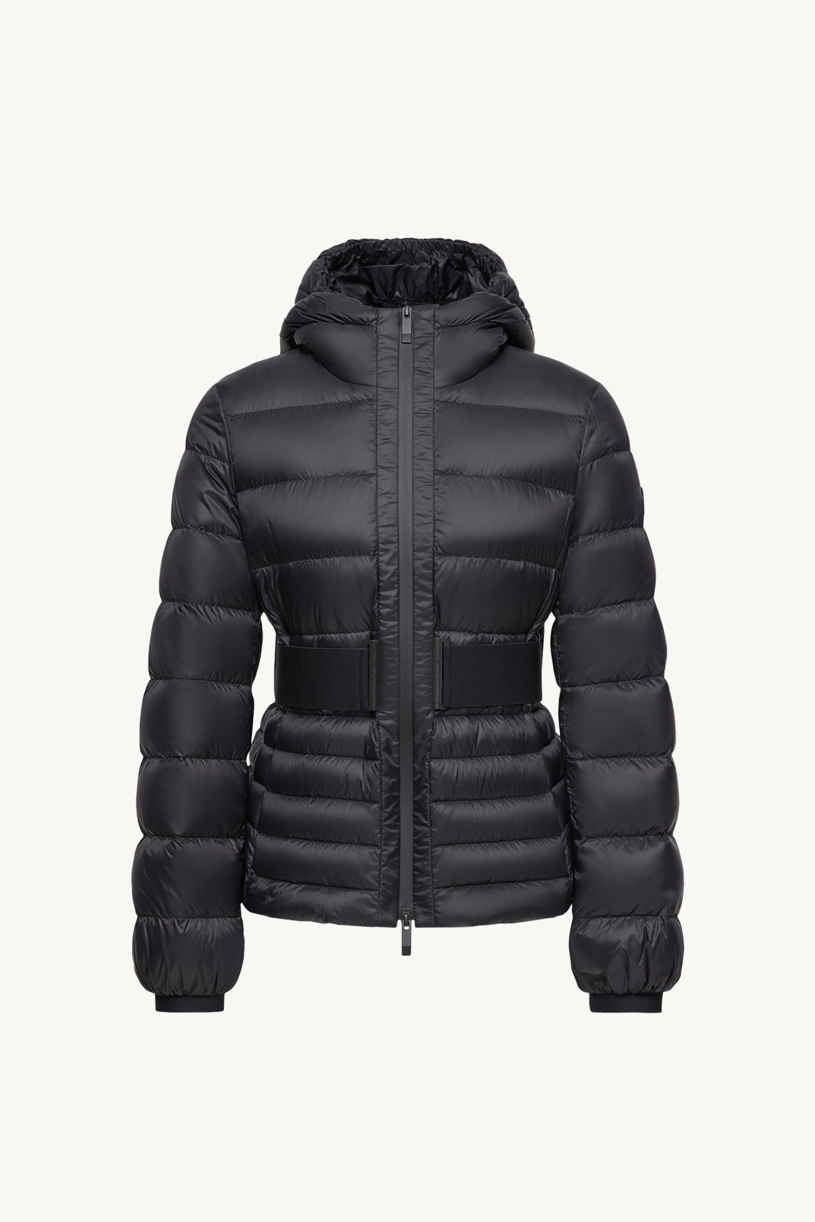 Black Magnolia Hooded Short Down Jacket - Short Down Jackets for
